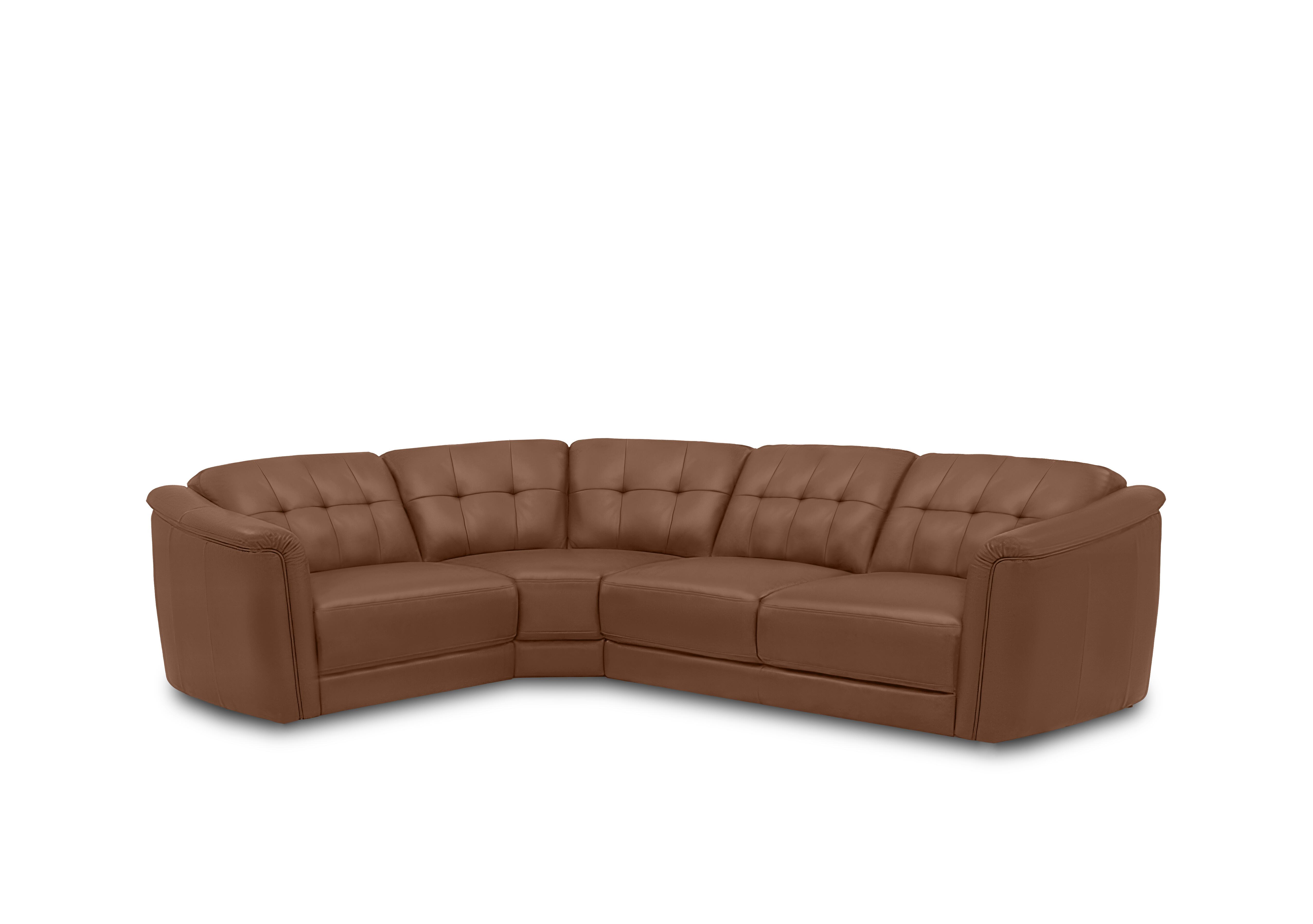 Monarch Small Leather Corner Sofa in Montana Butterscotch Cat-60/07 on Furniture Village