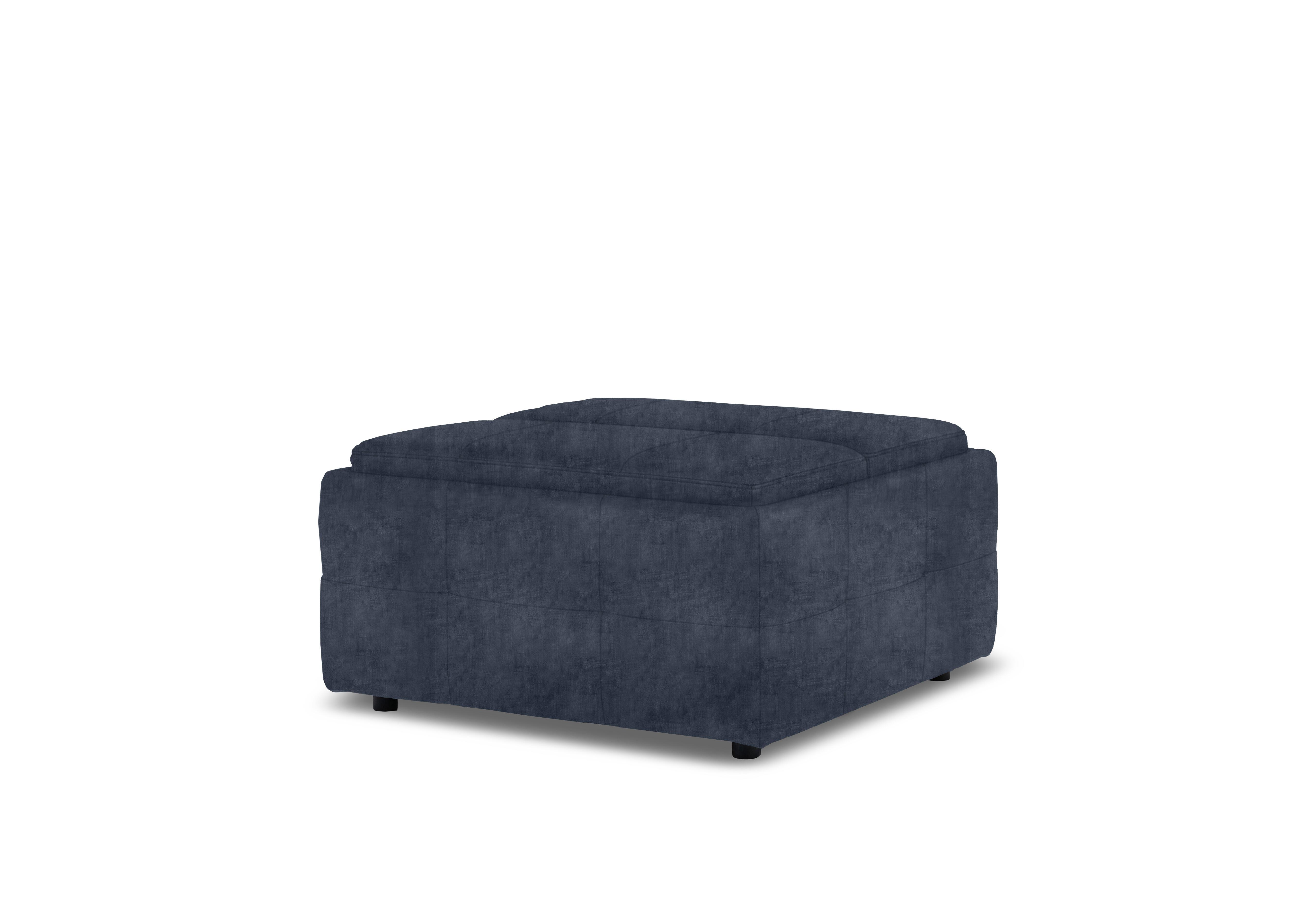 Monarch Fabric Tray Storage Footstool in Hudson Ocean 25315 on Furniture Village