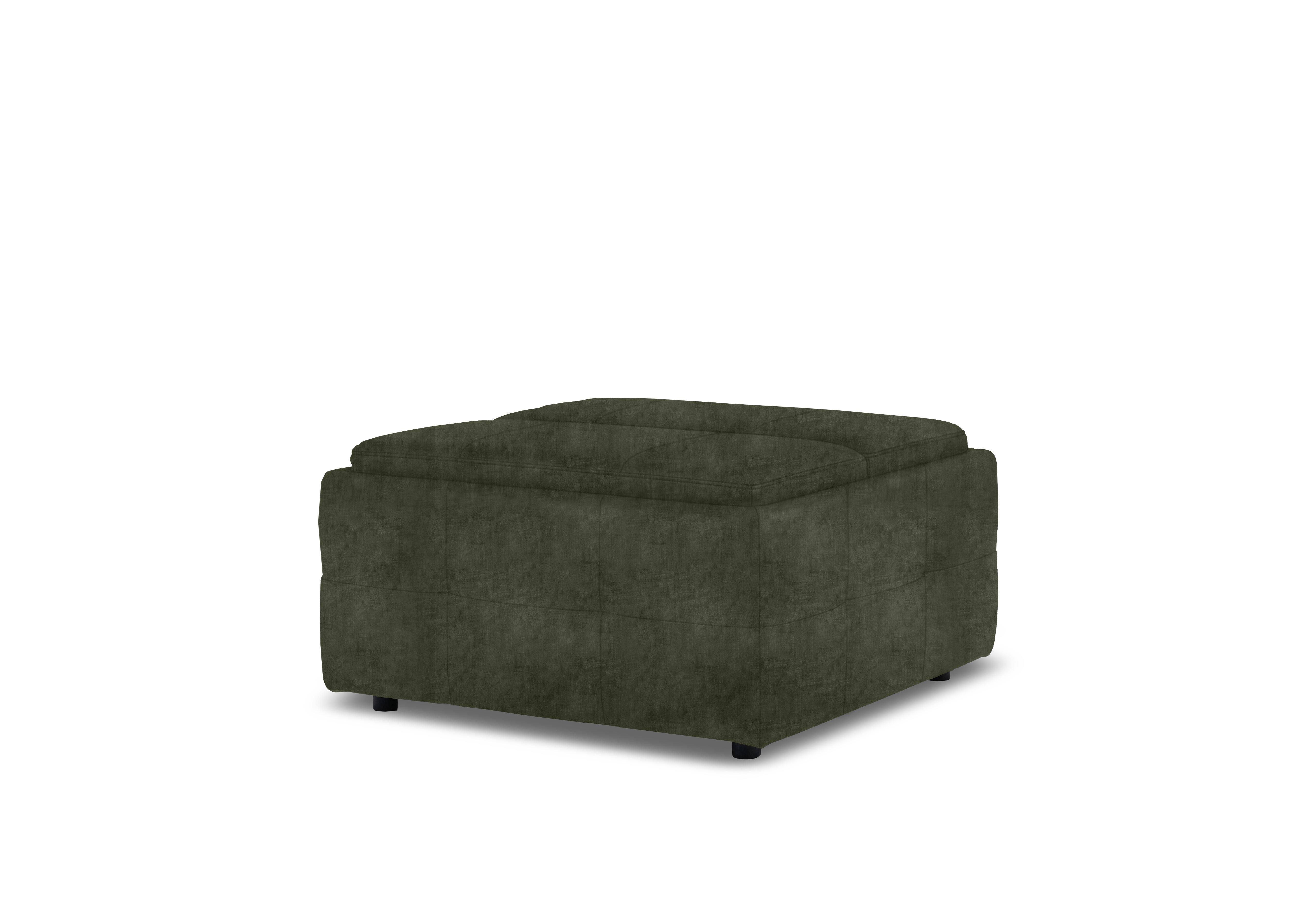 Monarch Fabric Tray Storage Footstool in Hudson Pine 25355 on Furniture Village