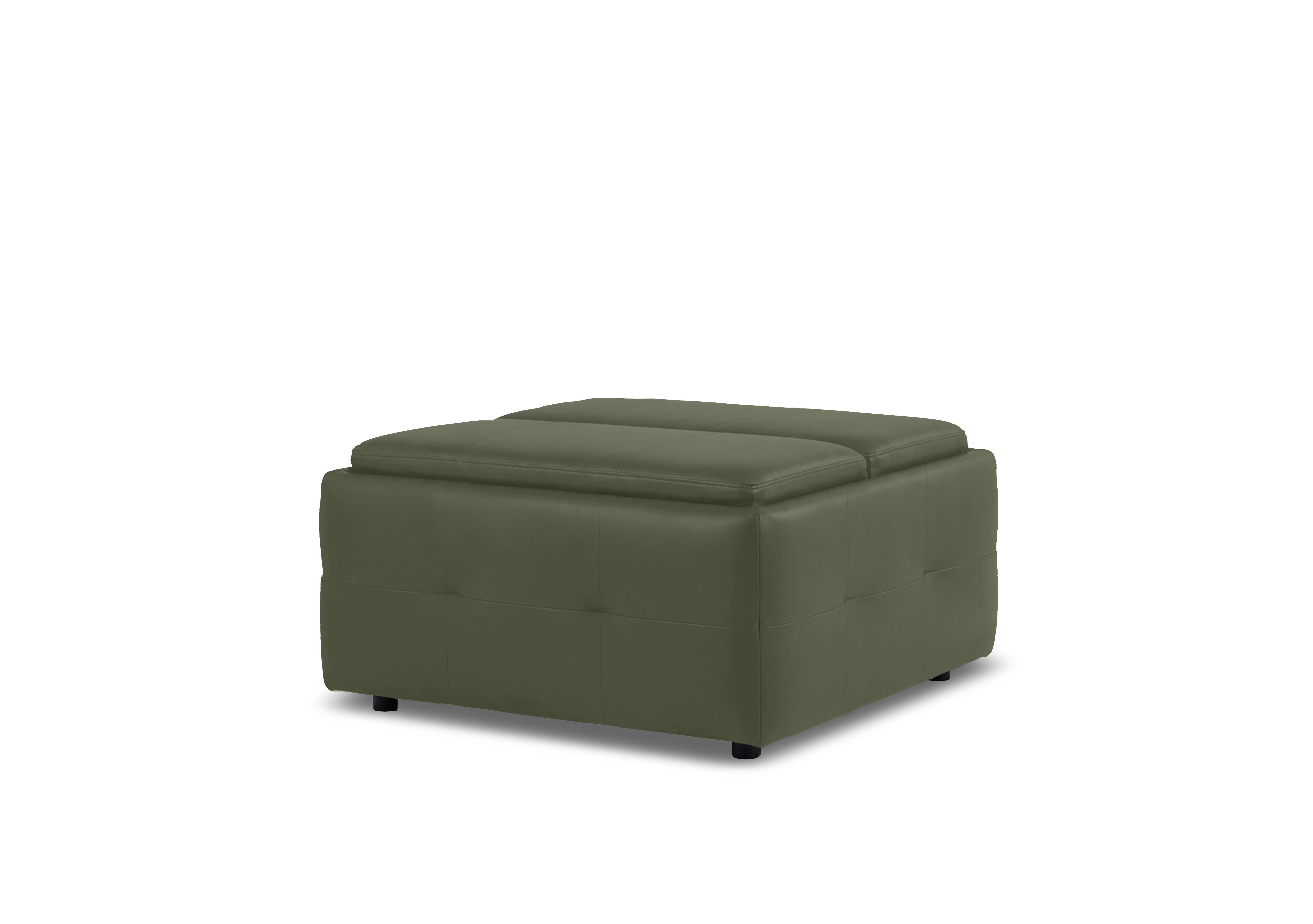 Monarch Leather Tray Storage Footstool in Oslo Pine Cat-40/10 on Furniture Village