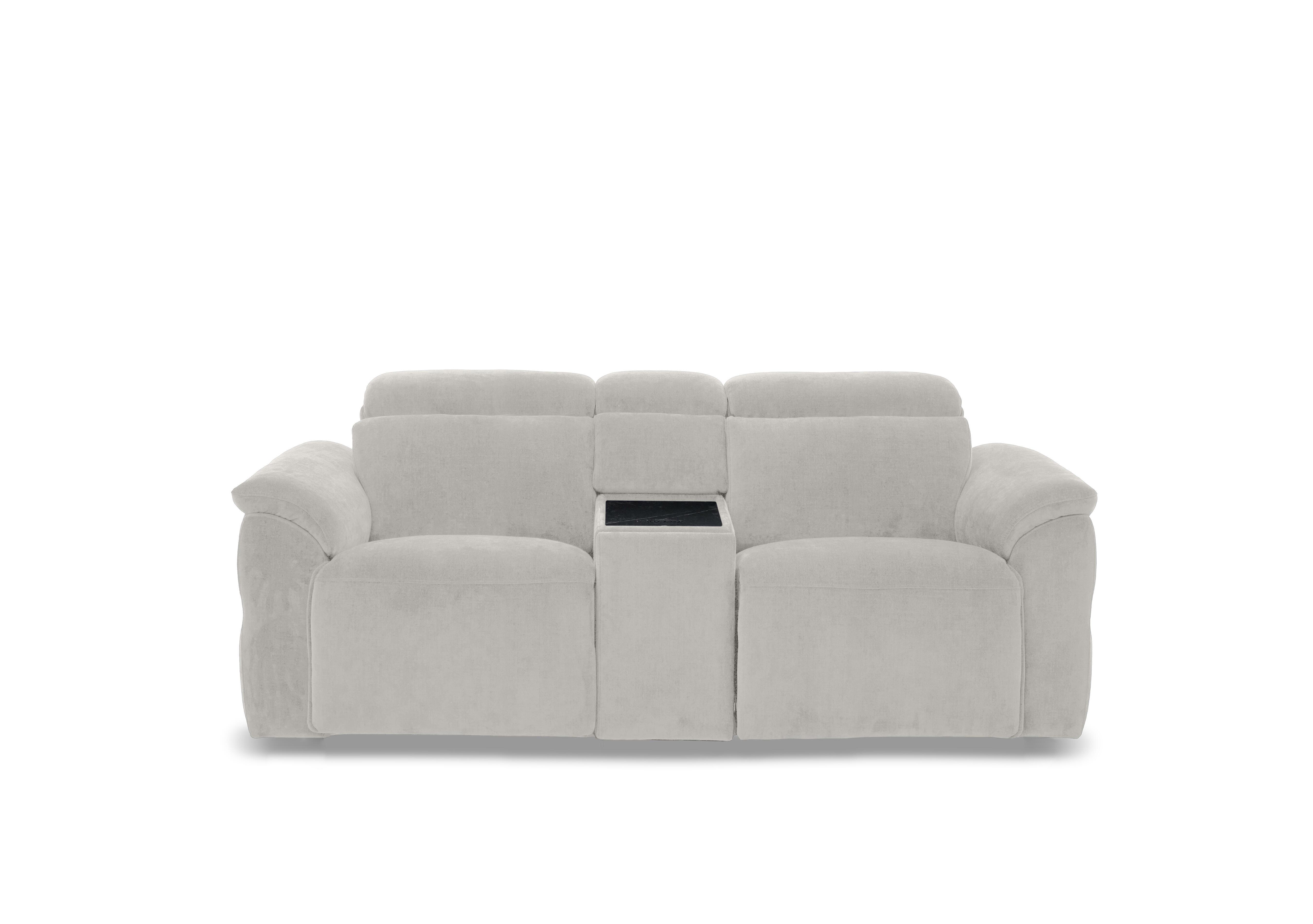 Dolomite 2 Seater Fabric Power Recliner Sofa with Power Headrests and Console in Bella Lead Grey 43451 on Furniture Village