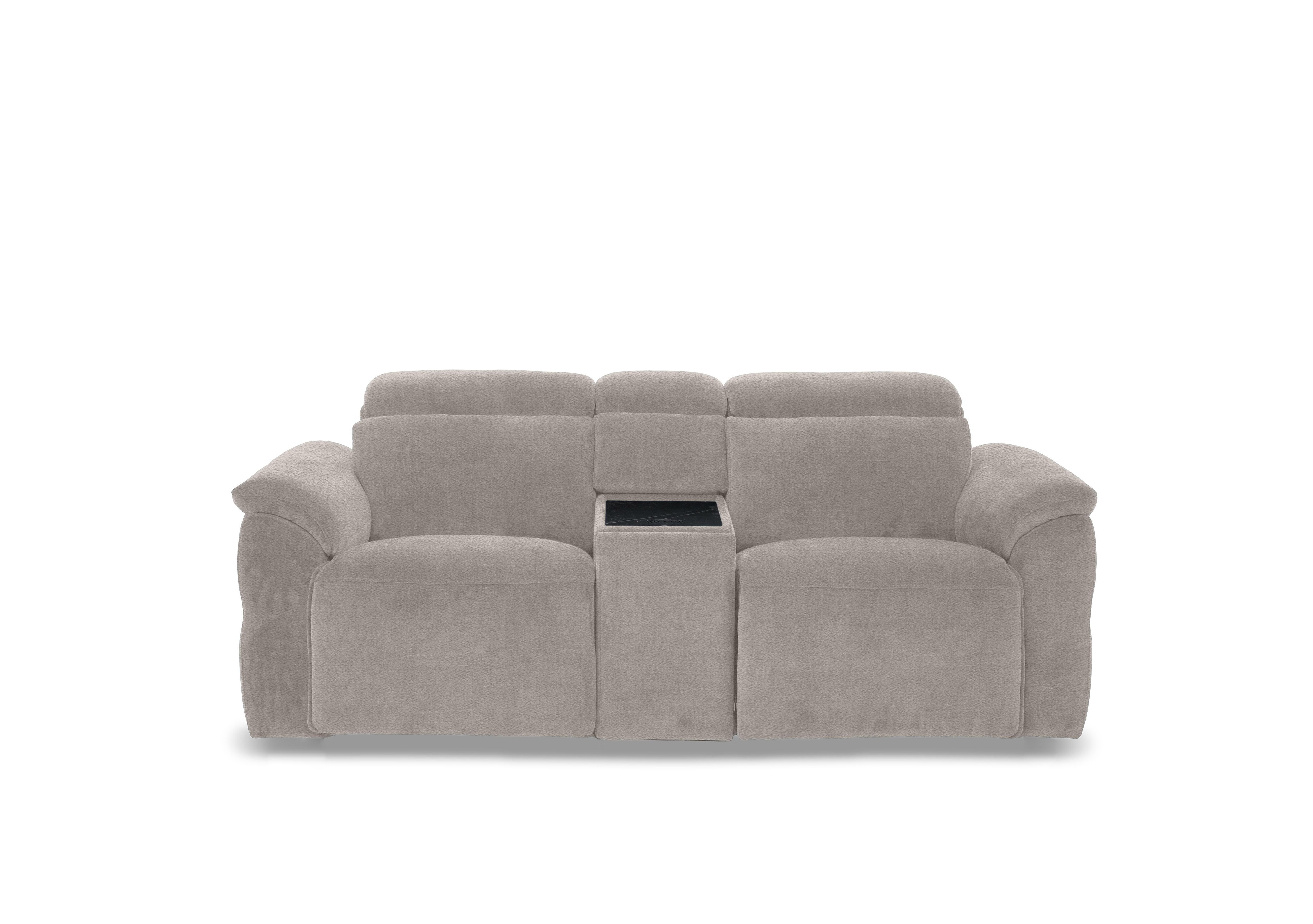 Dolomite 2 Seater Fabric Power Recliner Sofa with Power Headrests and Console in Hudson Mist 25451 on Furniture Village