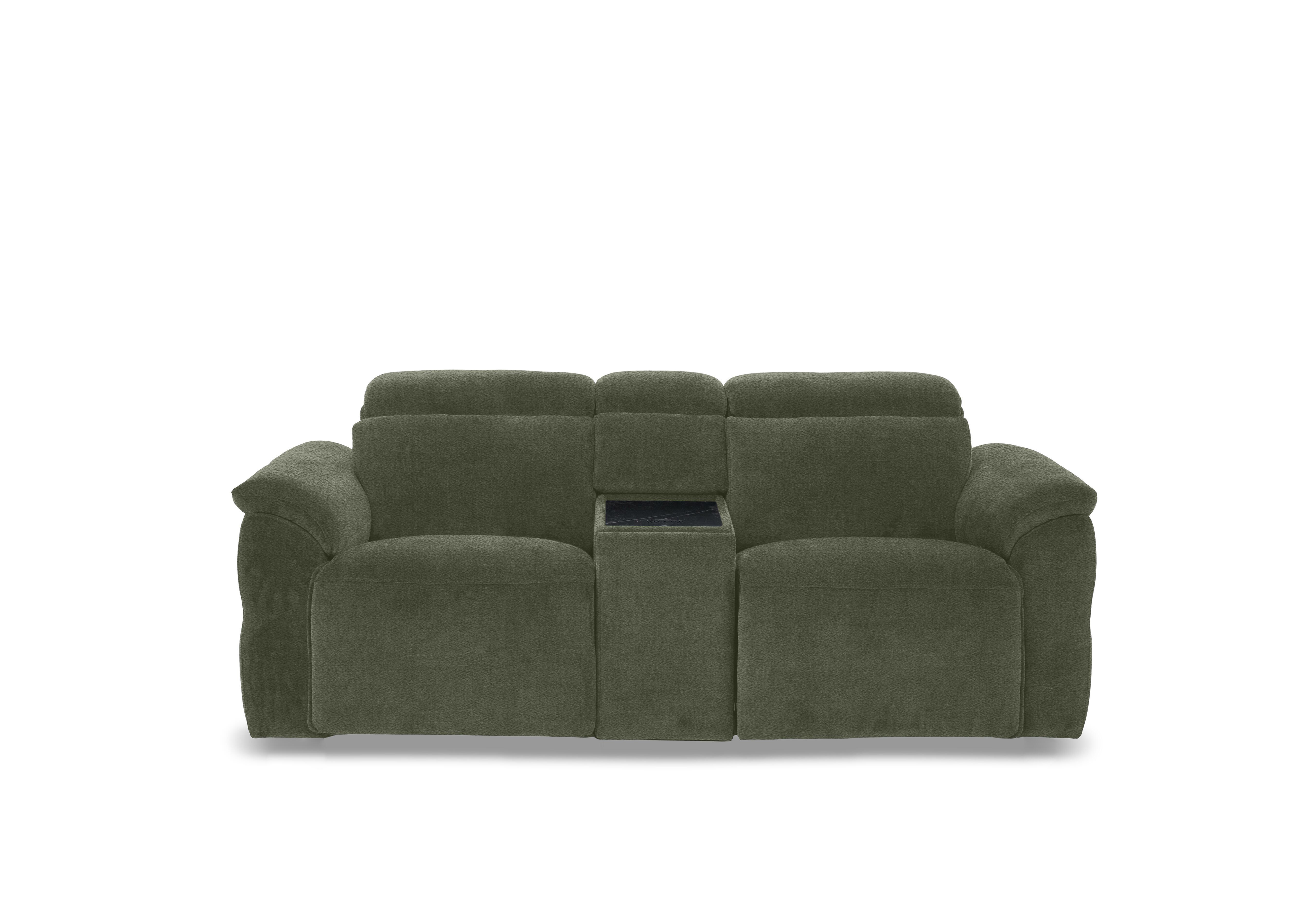 Dolomite 2 Seater Fabric Power Recliner Sofa with Power Headrests and Console in Hudson Pine 25355 on Furniture Village