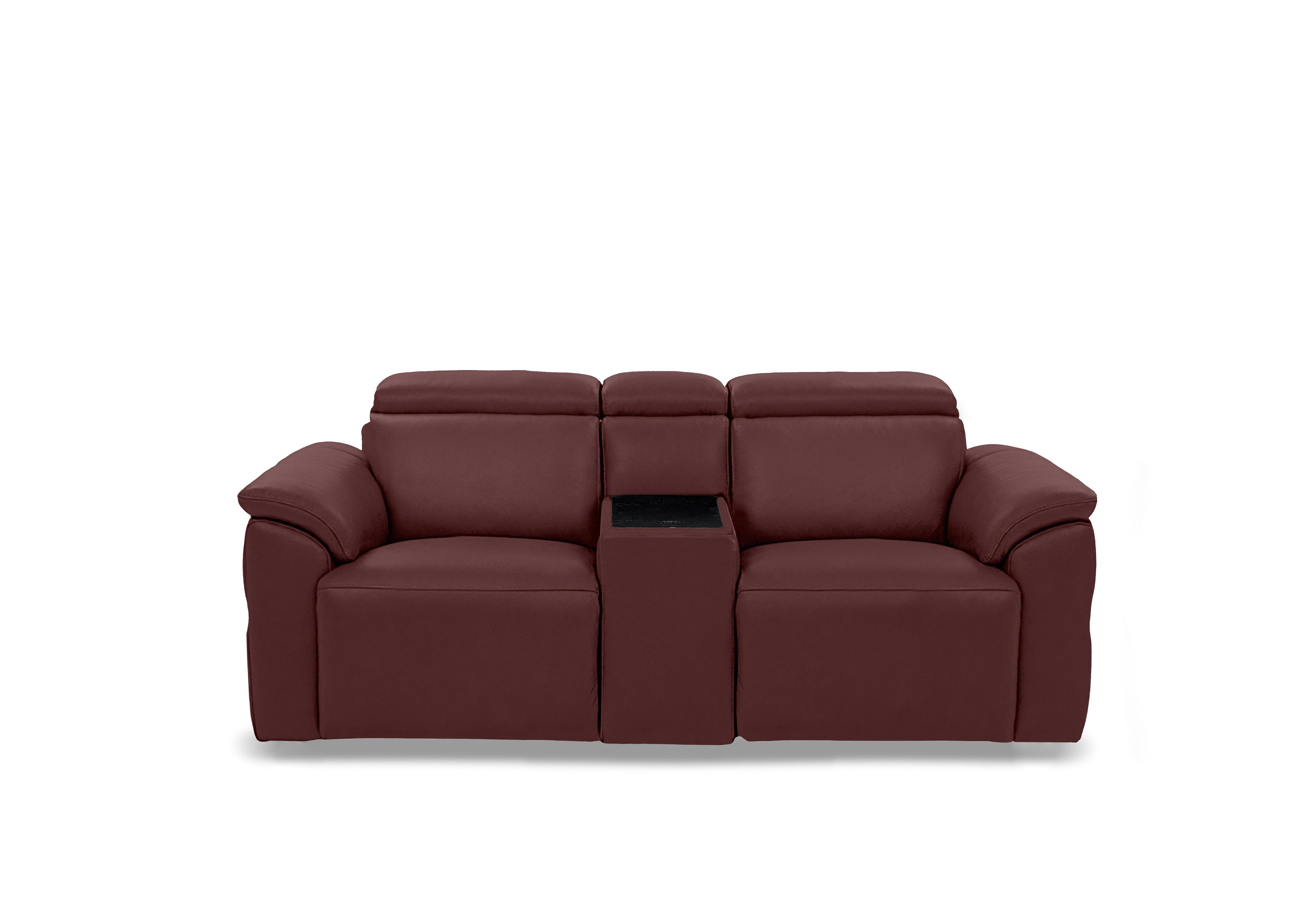 Dolomite 2 Seater Leather Power Recliner Sofa with Power Headrests and Console in Montana Ruby Cat-60/15 on Furniture Village