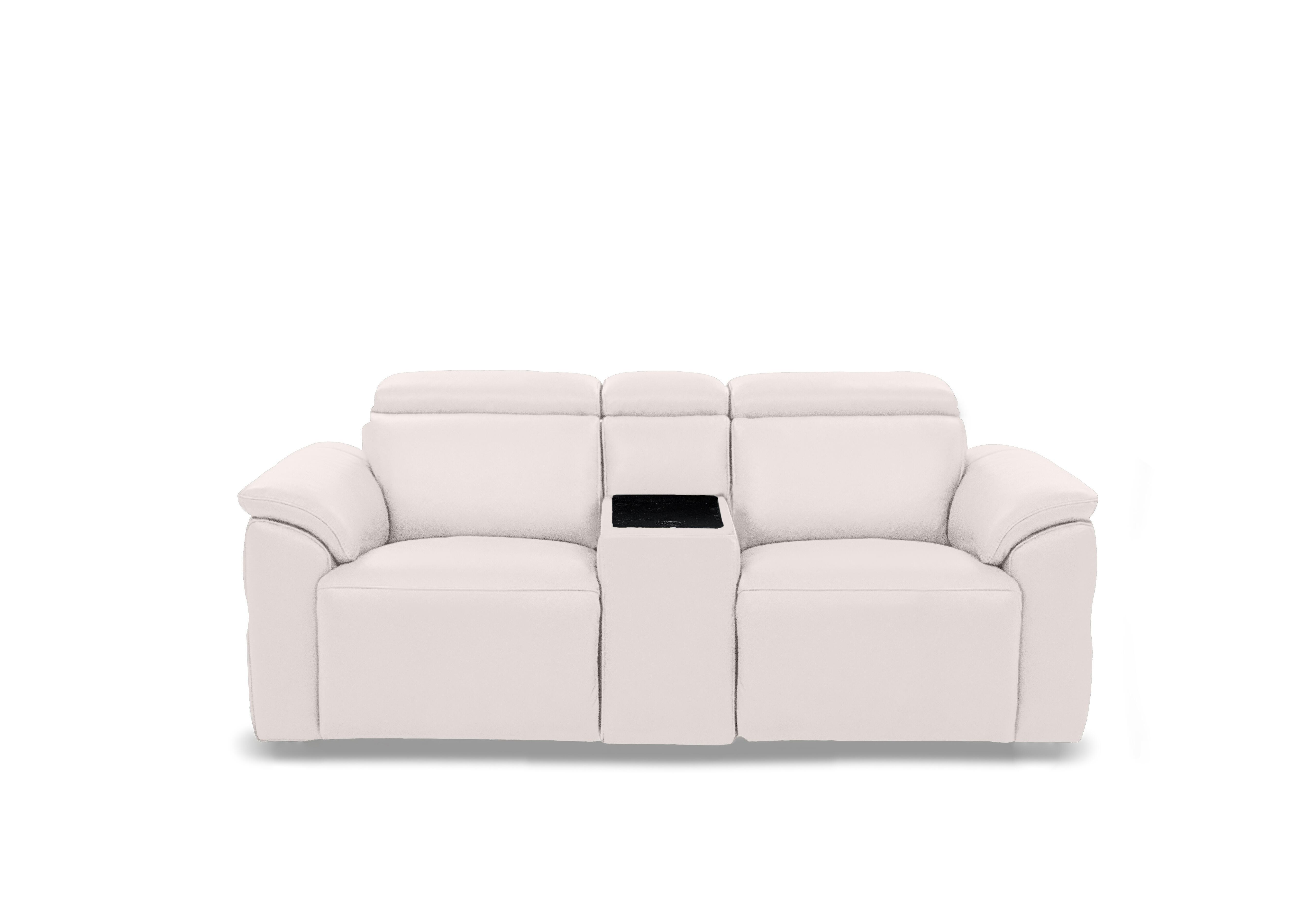 Dolomite 2 Seater Leather Power Recliner Sofa with Power Headrests and Console in Oslo Cotton Cat-40/13 on Furniture Village