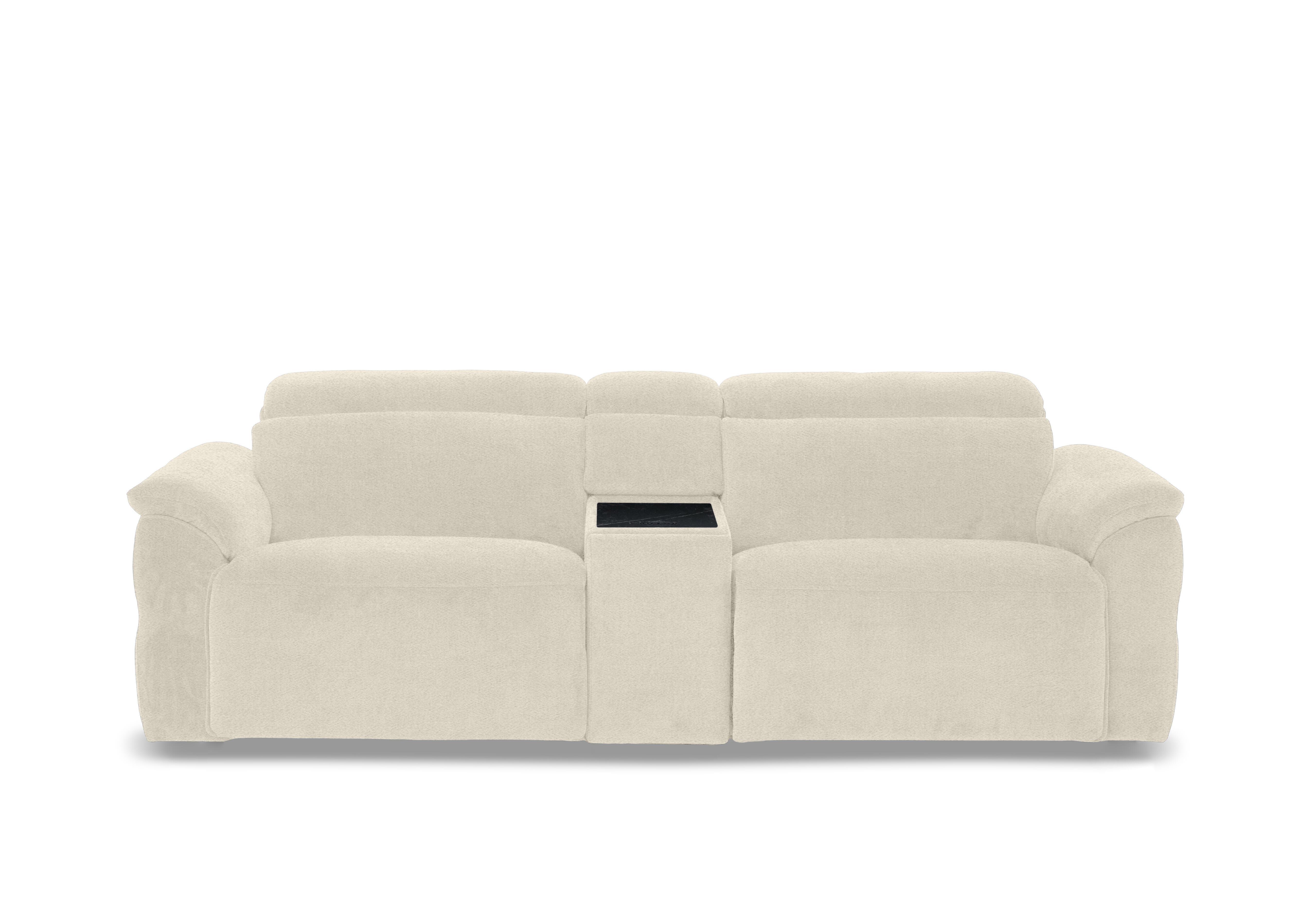 Dolomite 3 Seater Fabric Power Recliner Sofa with Power Headrests and Console in Hudson Mink 25120 on Furniture Village