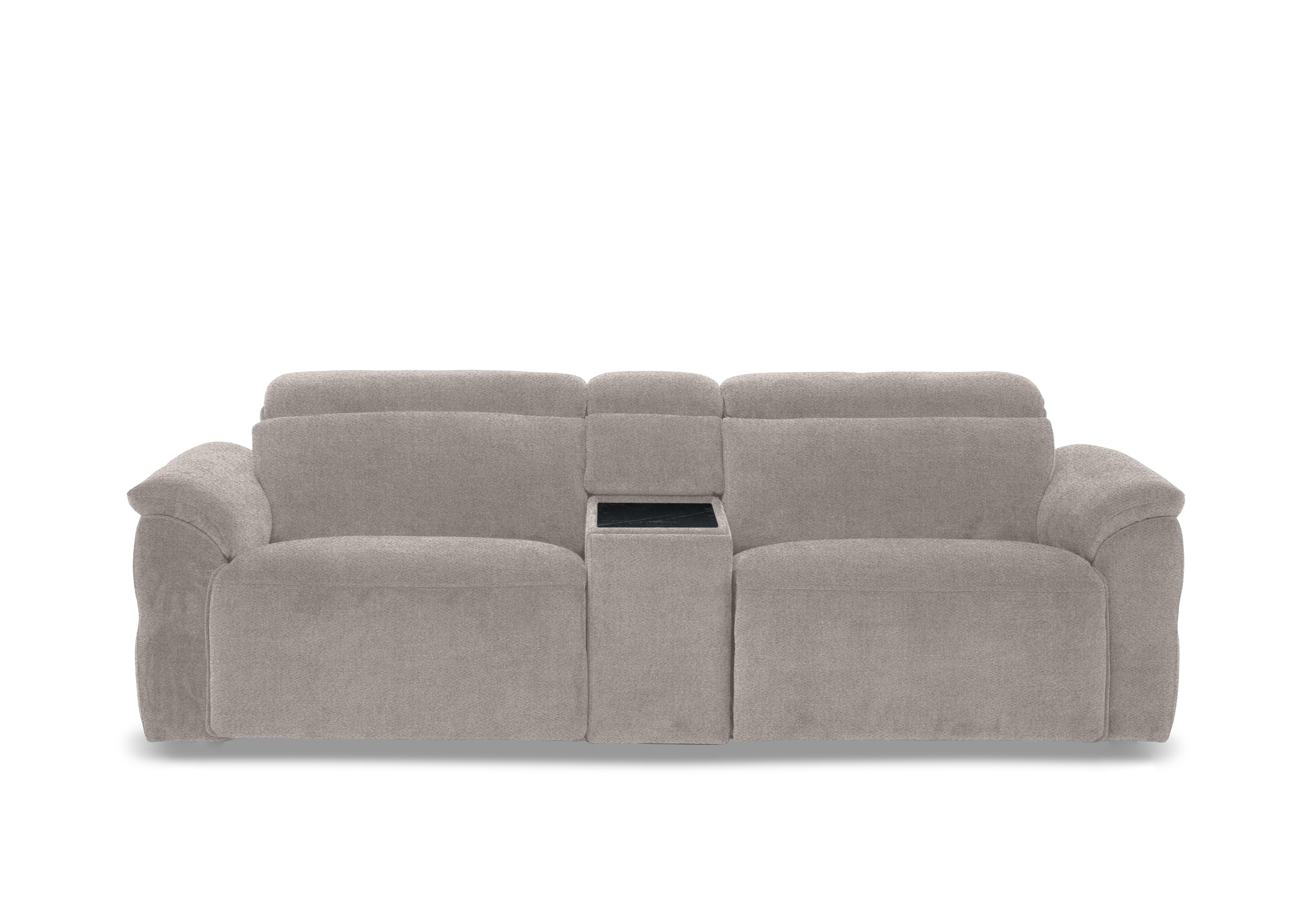 Dolomite 3 Seater Fabric Power Recliner Sofa with Power Headrests and Console in Hudson Mist 25451 on Furniture Village