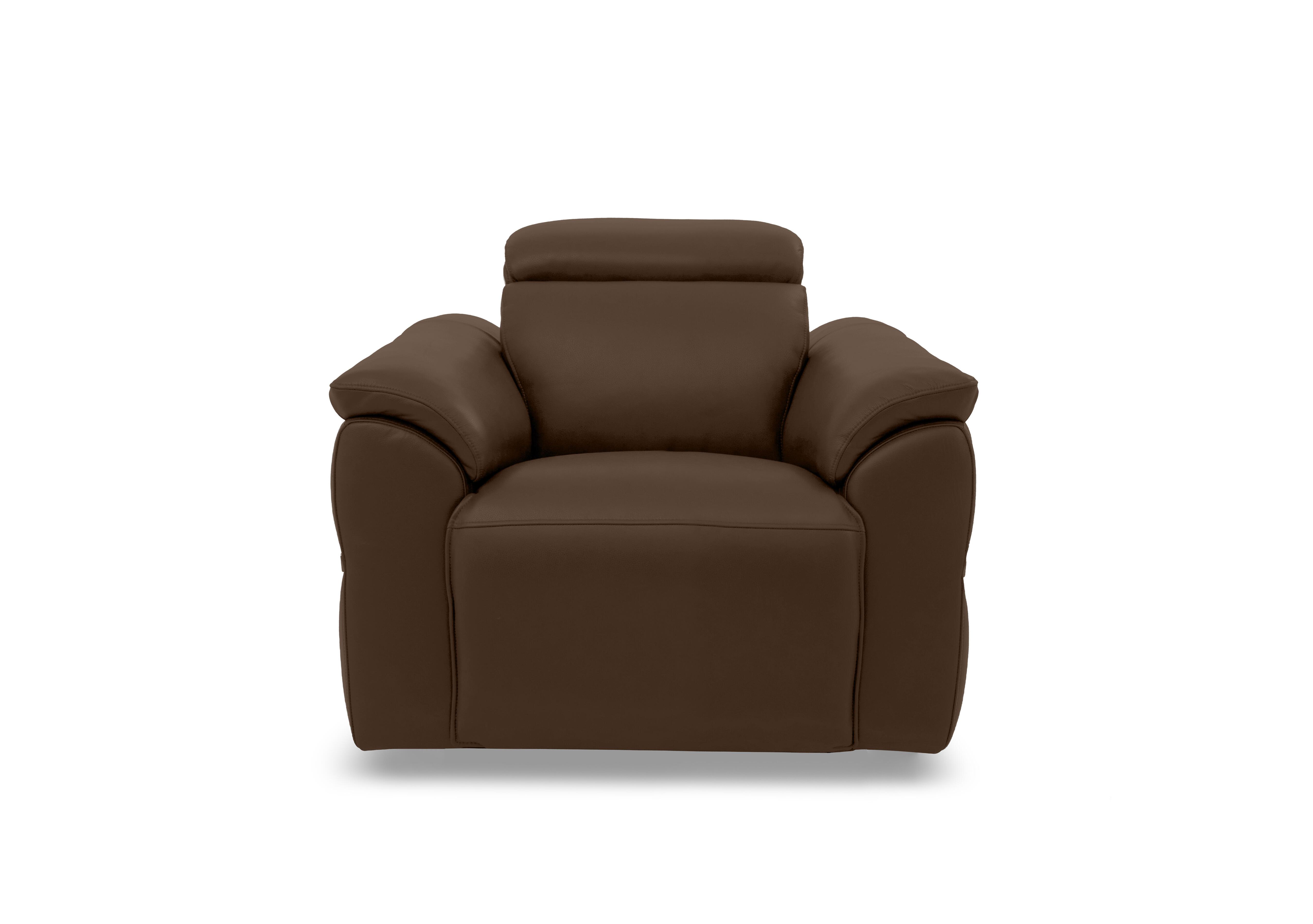 Dolomite Leather Chair in Montana Chocolate Cat-60/08 on Furniture Village