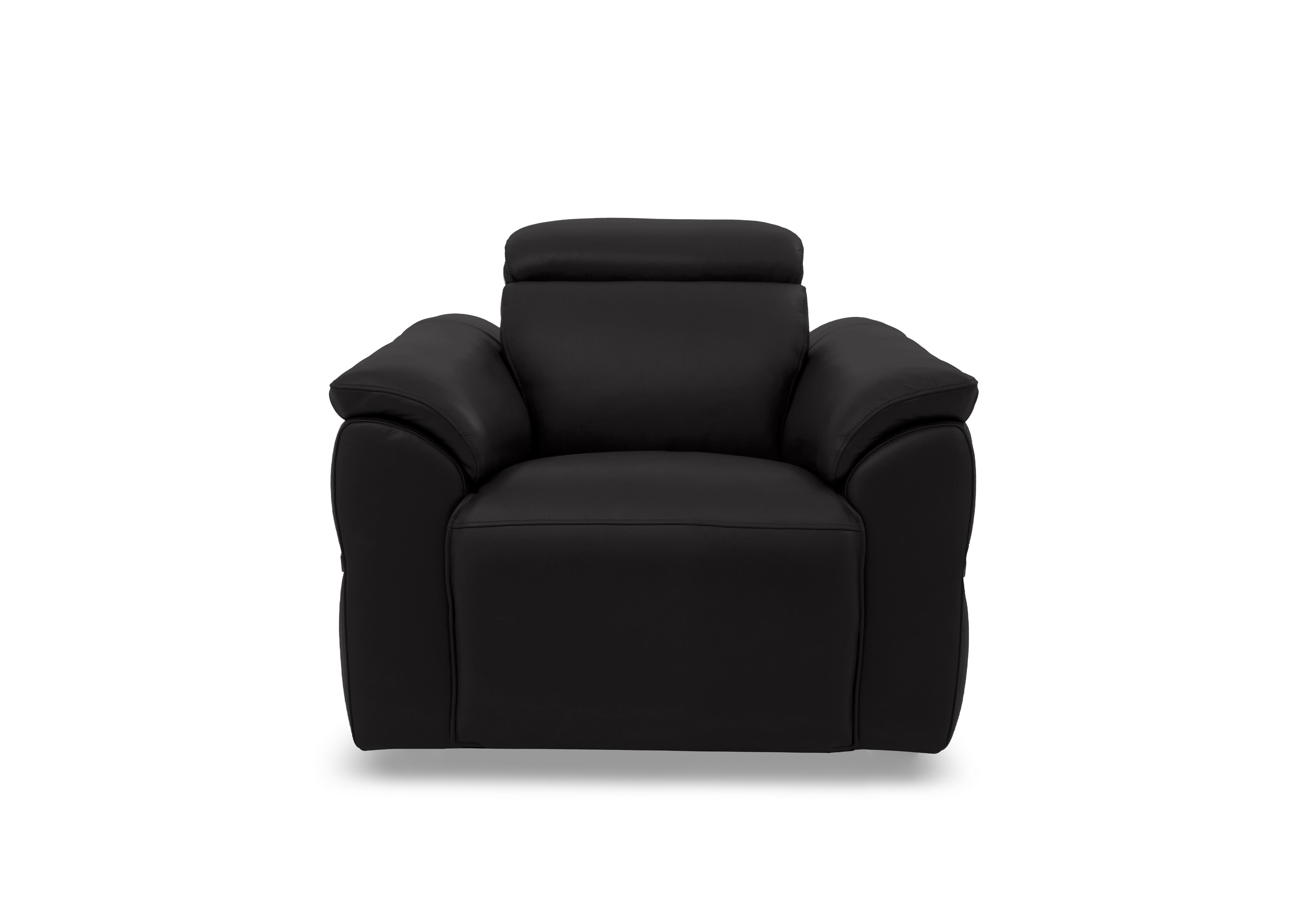 Dolomite Leather Chair in Montana Jet Black Cat-60/22 on Furniture Village