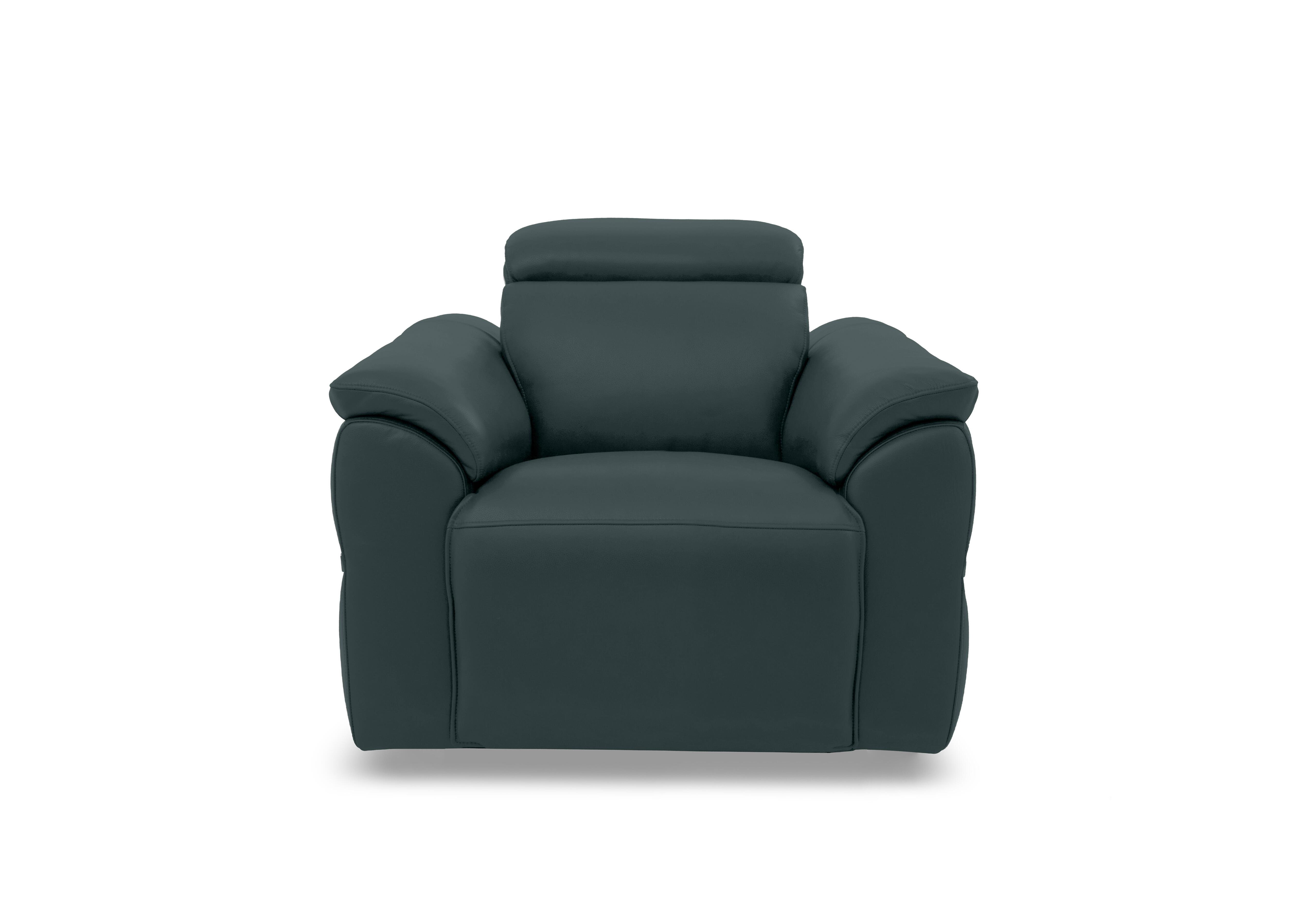Dolomite Leather Chair in Oslo Peacock Cat-40/09 on Furniture Village