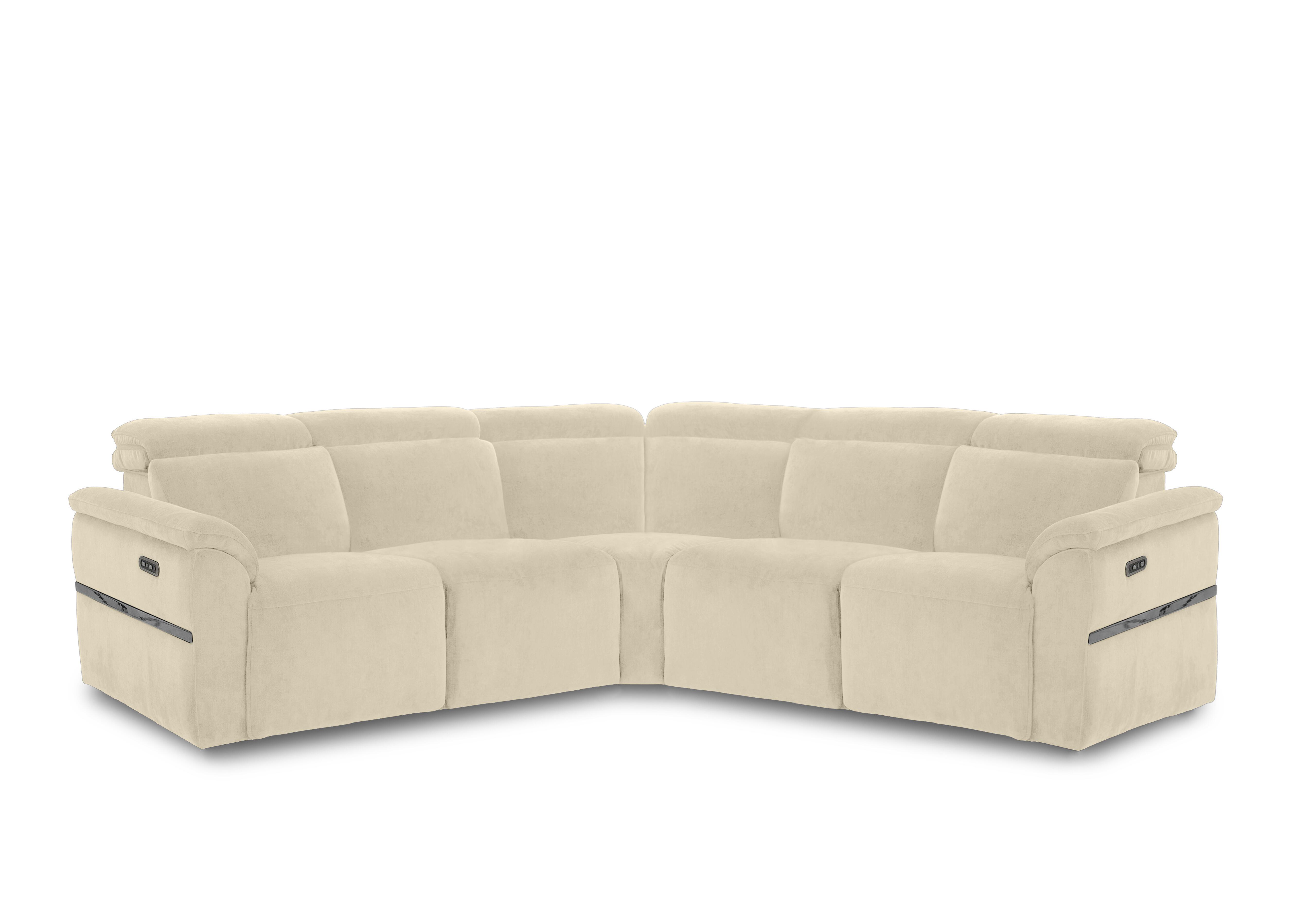 Dolomite Large Fabric Corner Sofa in Bella Barley White 43121 on Furniture Village