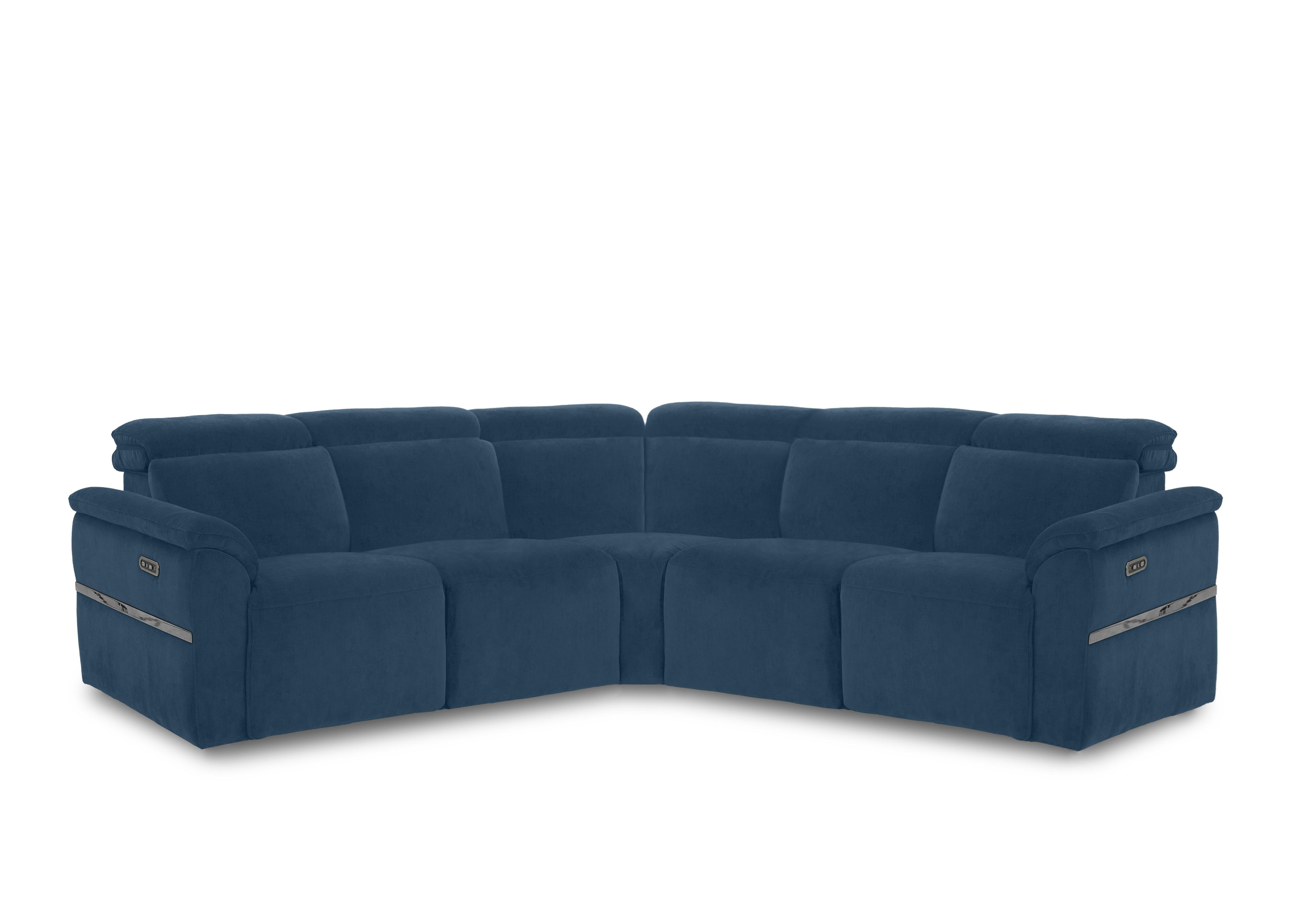 Dolomite Large Fabric Corner Sofa in Bella Navy 43330 on Furniture Village