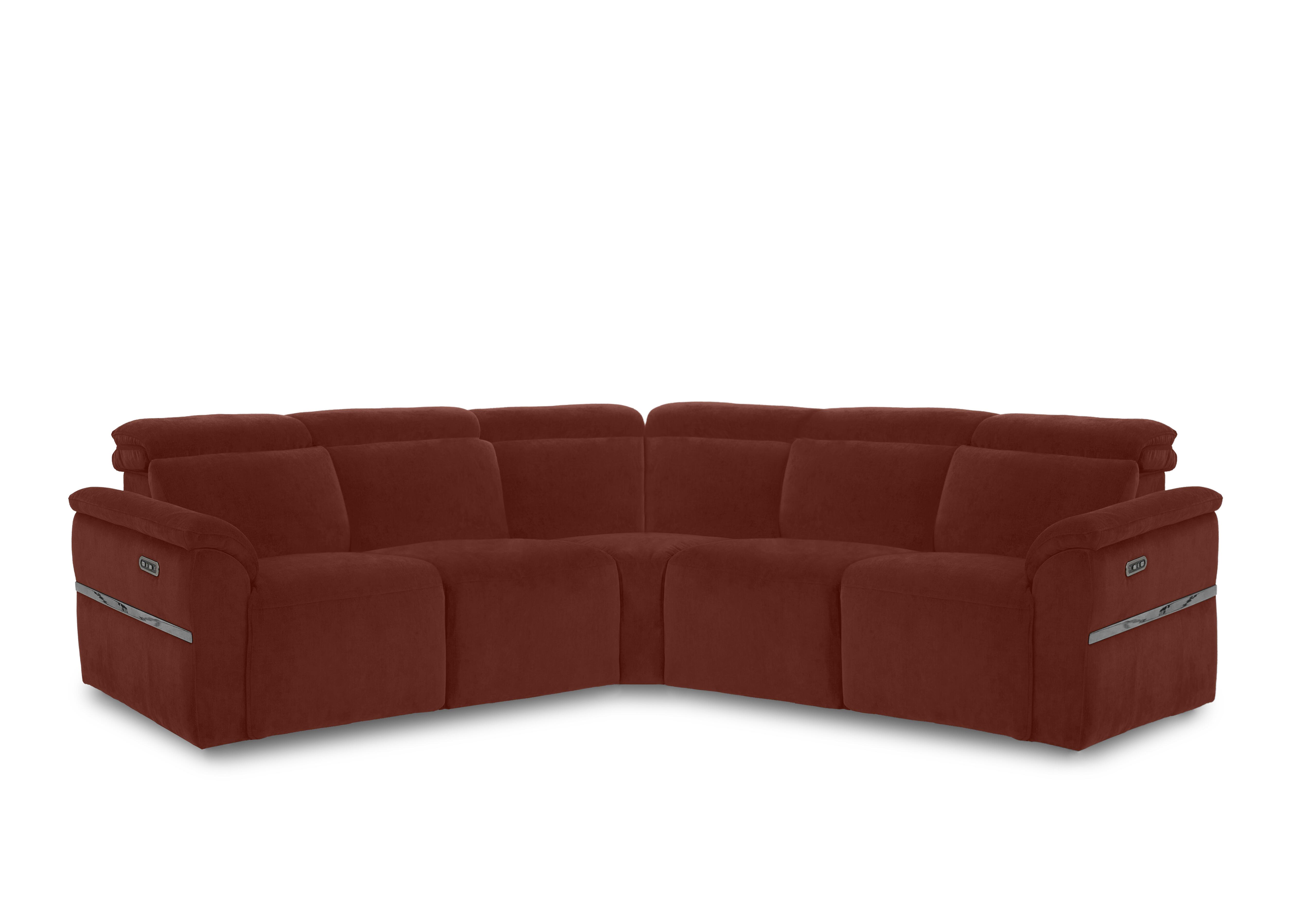 Dolomite Large Fabric Corner Sofa in Bella Rust 43232 on Furniture Village