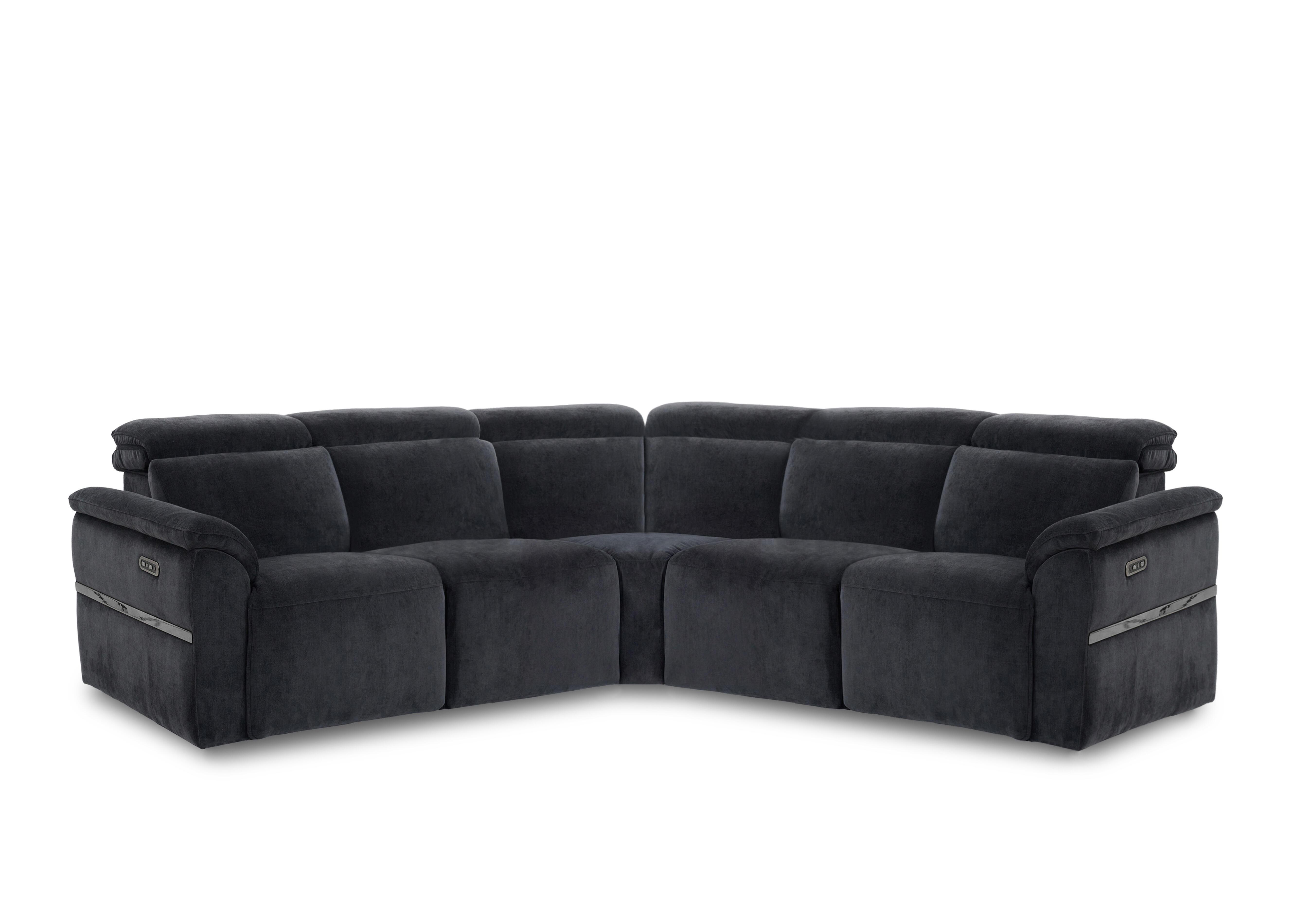 Dolomite Large Fabric Corner Sofa in Manhattan Indigo 58009 on Furniture Village