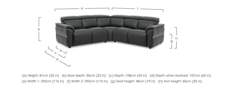 Dolomite Large Leather Corner Sofa in  on Furniture Village