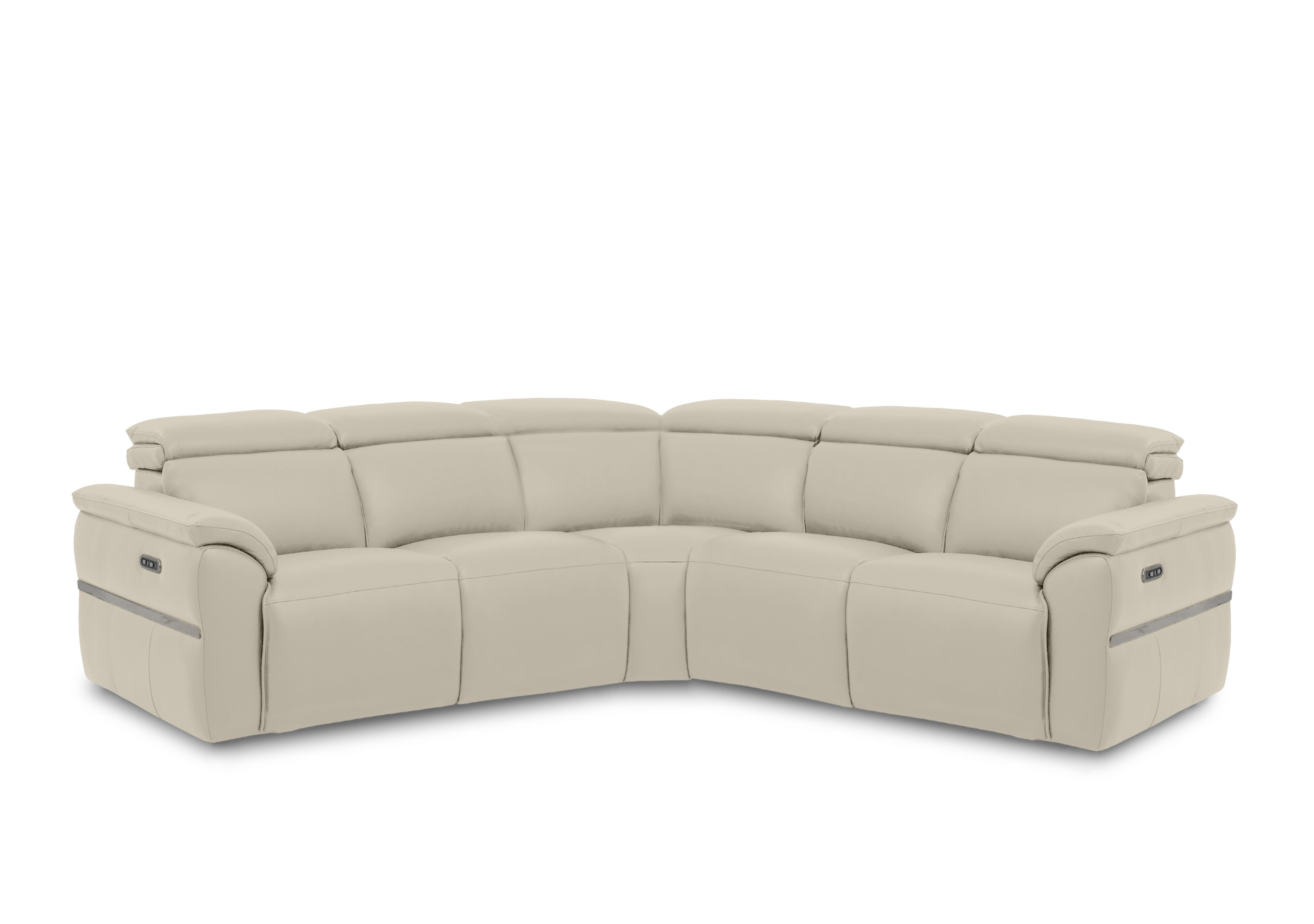 Dolomite Large Leather Corner Sofa in Montana Bone China Cat-60/05 on Furniture Village