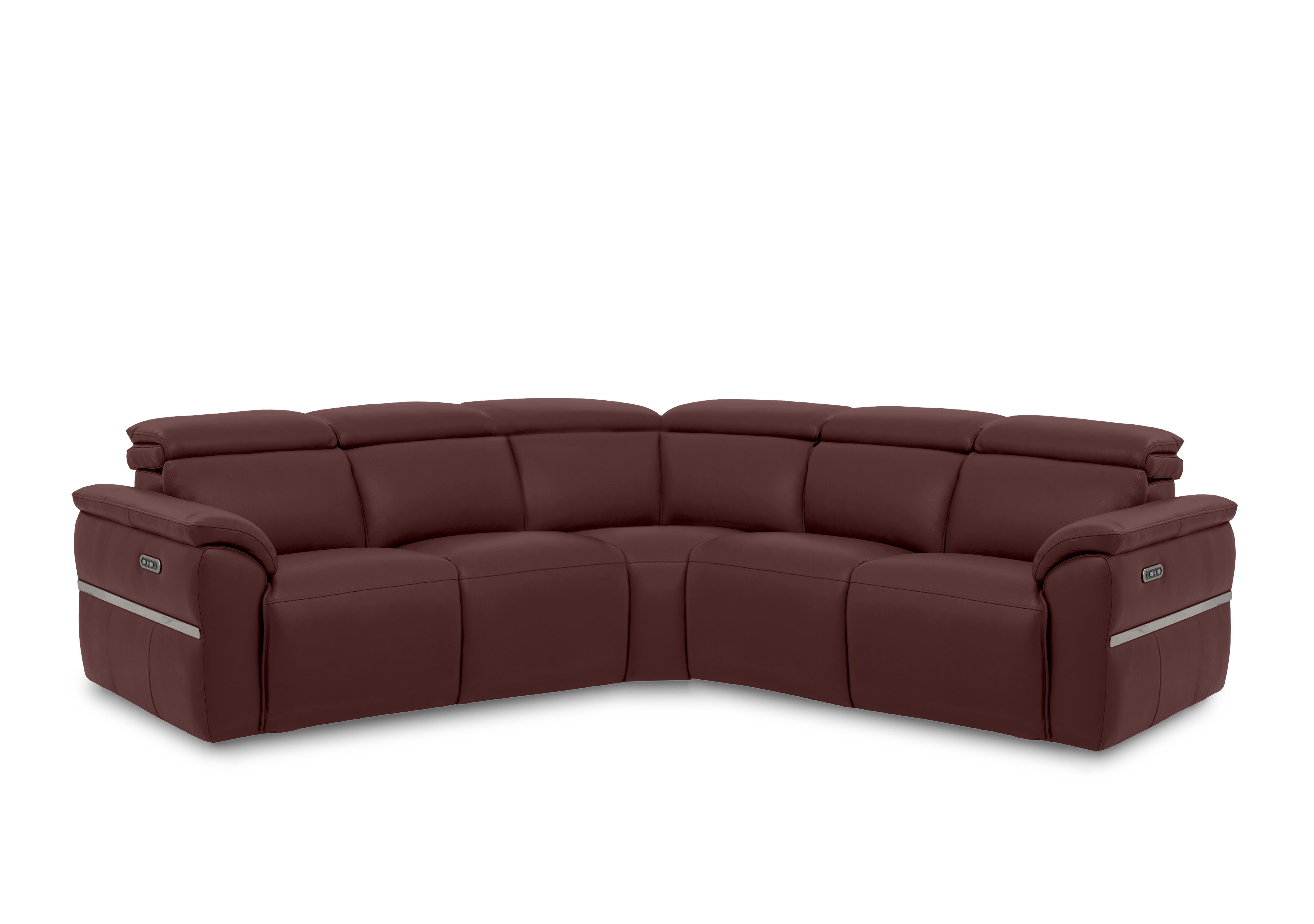 Dolomite Large Leather Corner Sofa in Montana Ruby Cat-60/15 on Furniture Village