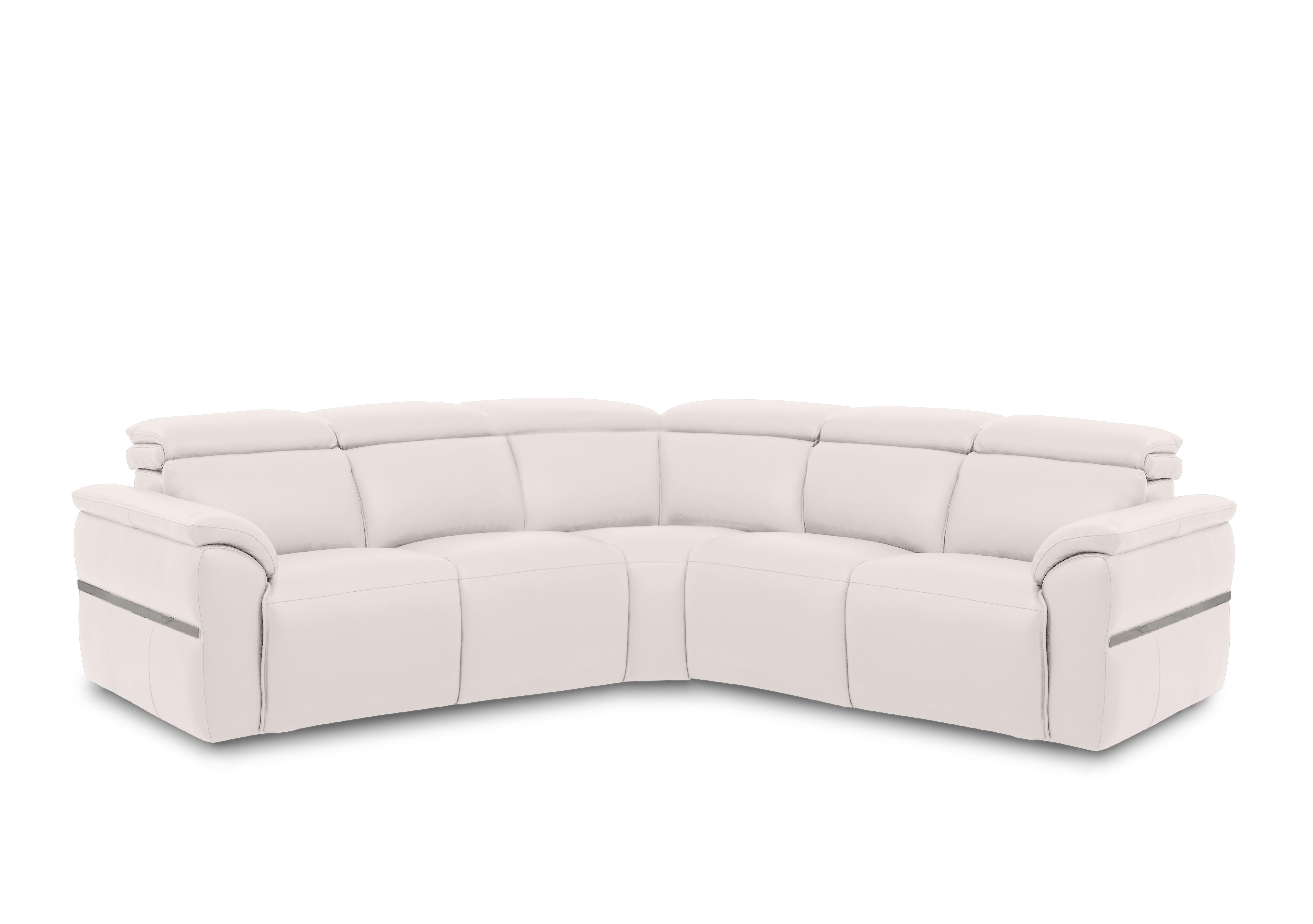 Dolomite Large Leather Corner Sofa in Oslo Cotton Cat-40/13 on Furniture Village