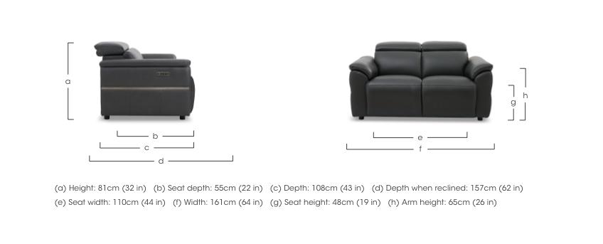 Dolomite 2 Seater Leather Sofa in  on Furniture Village