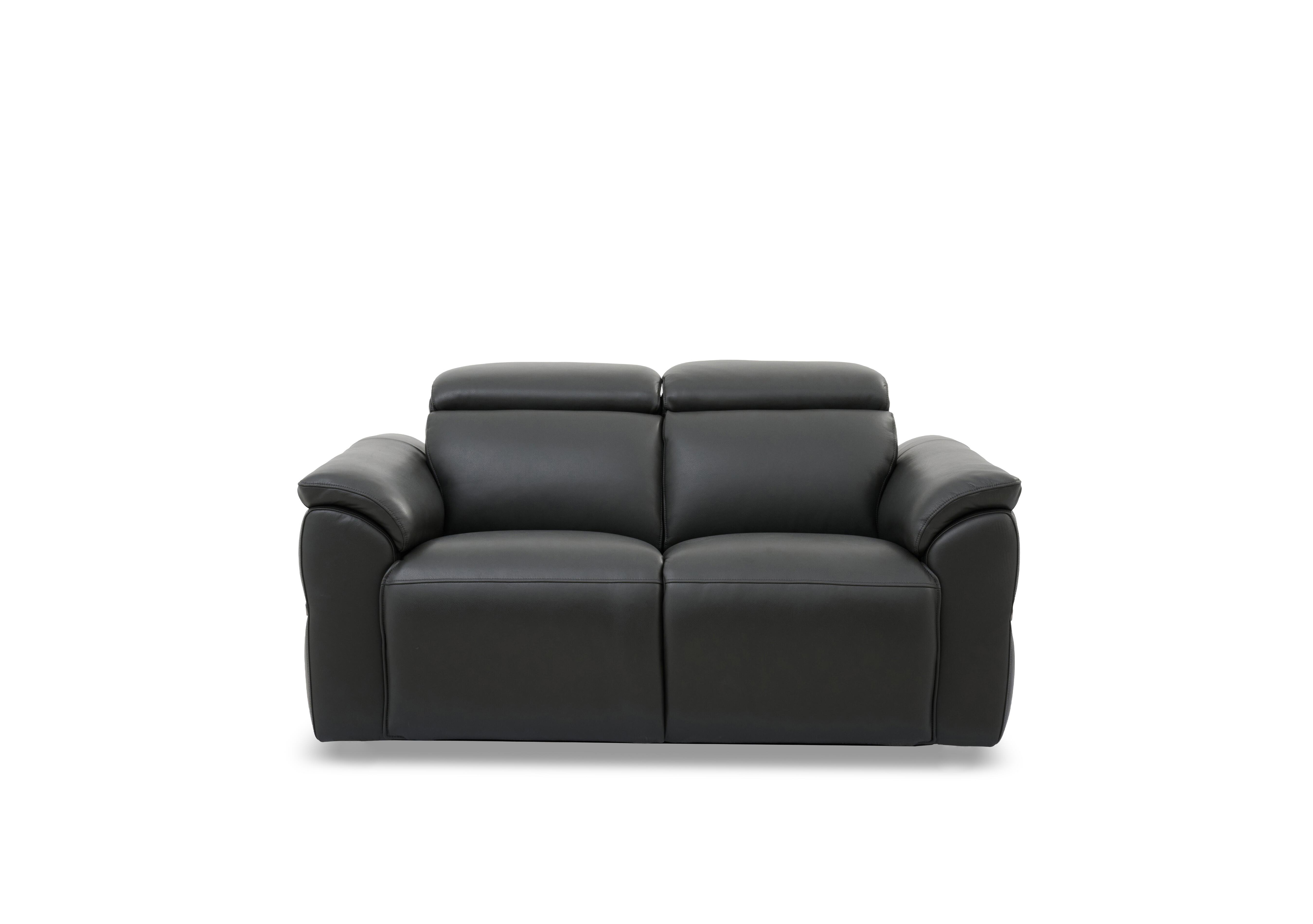 Dolomite 2 Seater Leather Sofa in Montana Charcoal Cat-60/25 on Furniture Village