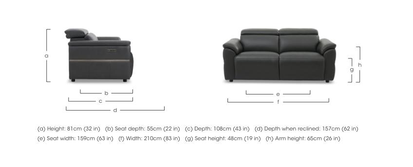 Dolomite 3 Seater Leather Sofa in  on Furniture Village