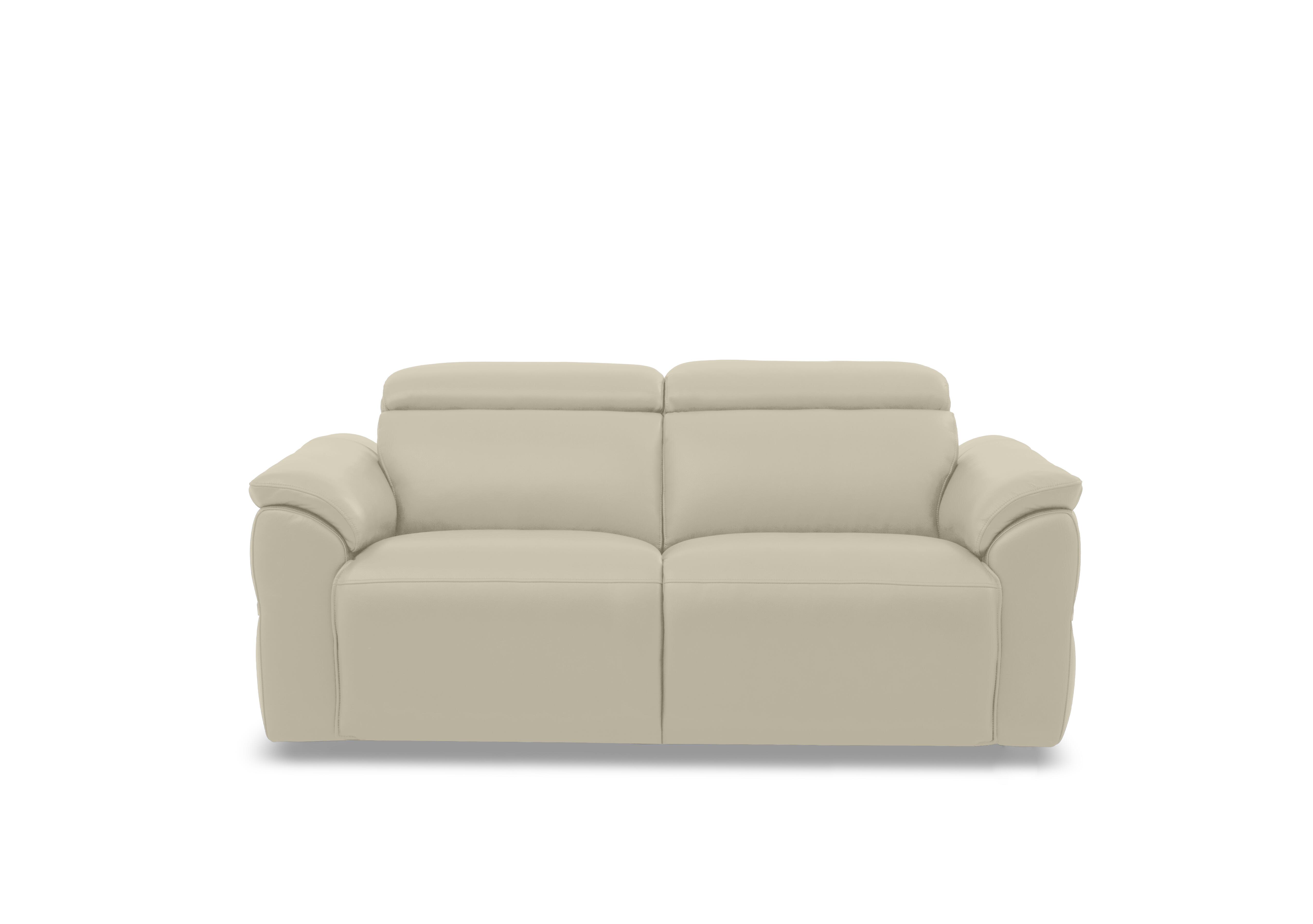 Dolomite 3 Seater Leather Sofa in Montana Bone China Cat-60/05 on Furniture Village