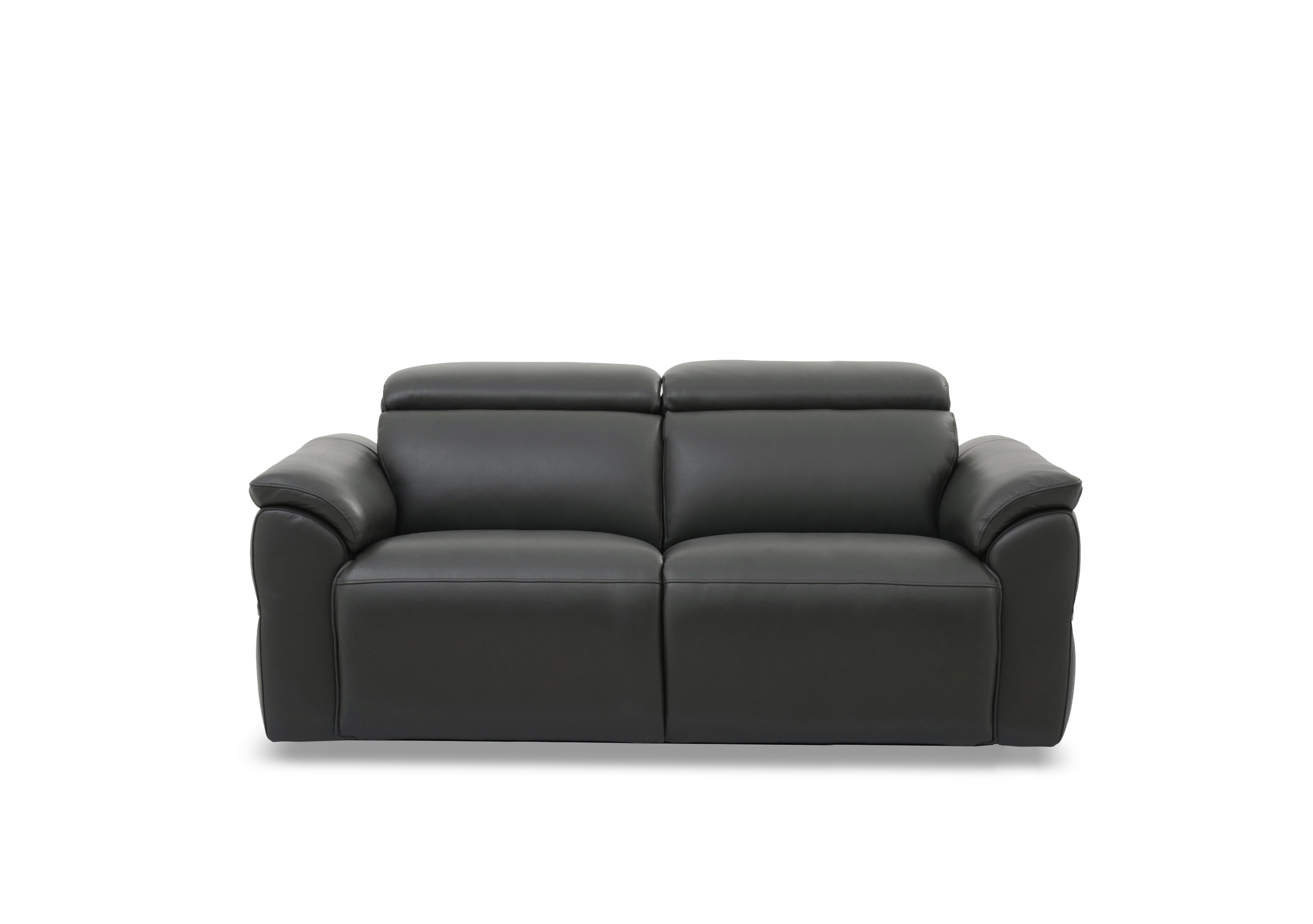 Dolomite 3 Seater Leather Sofa in Montana Charcoal Cat-60/25 on Furniture Village
