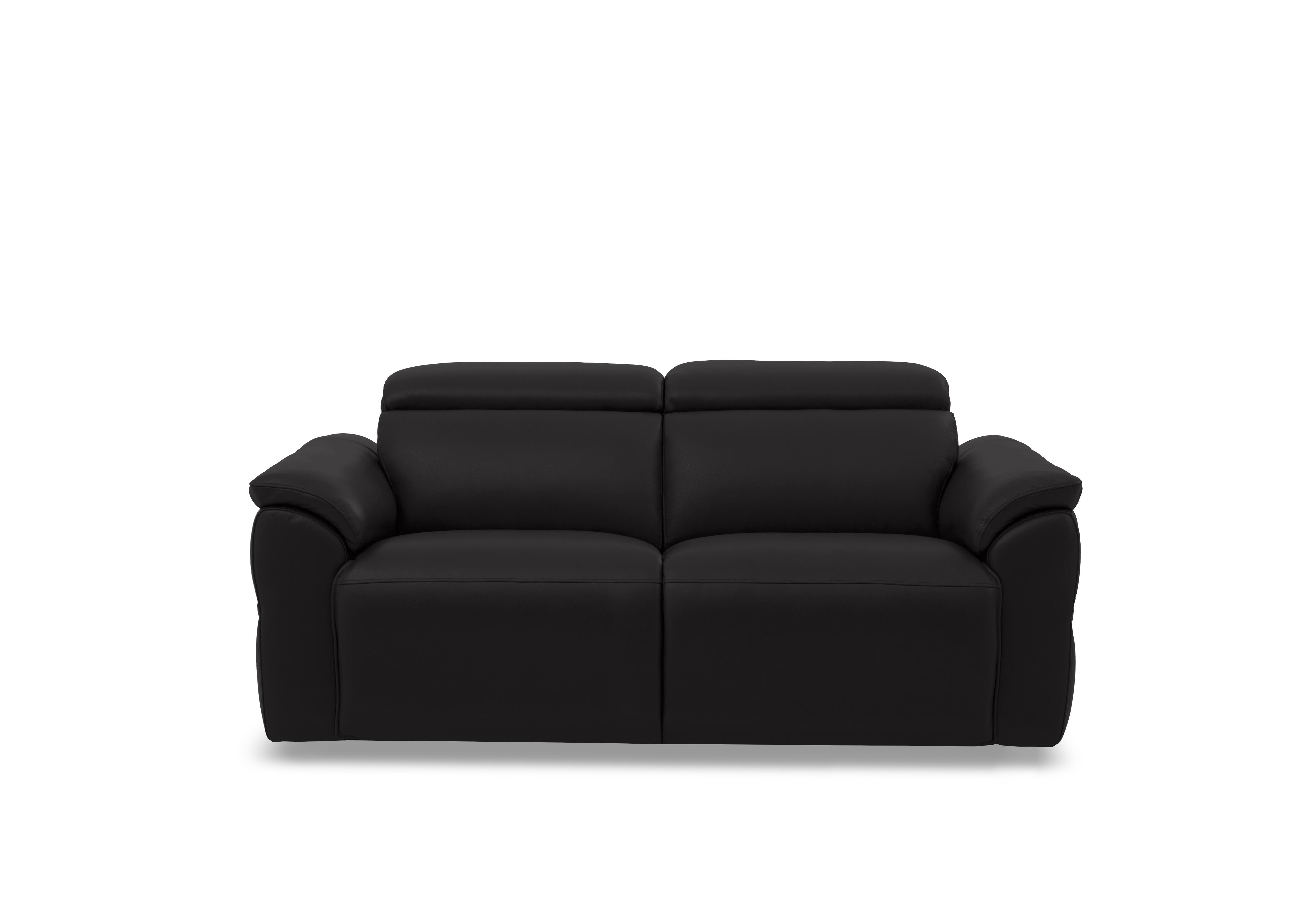 Dolomite 3 Seater Leather Sofa in Montana Jet Black Cat-60/22 on Furniture Village