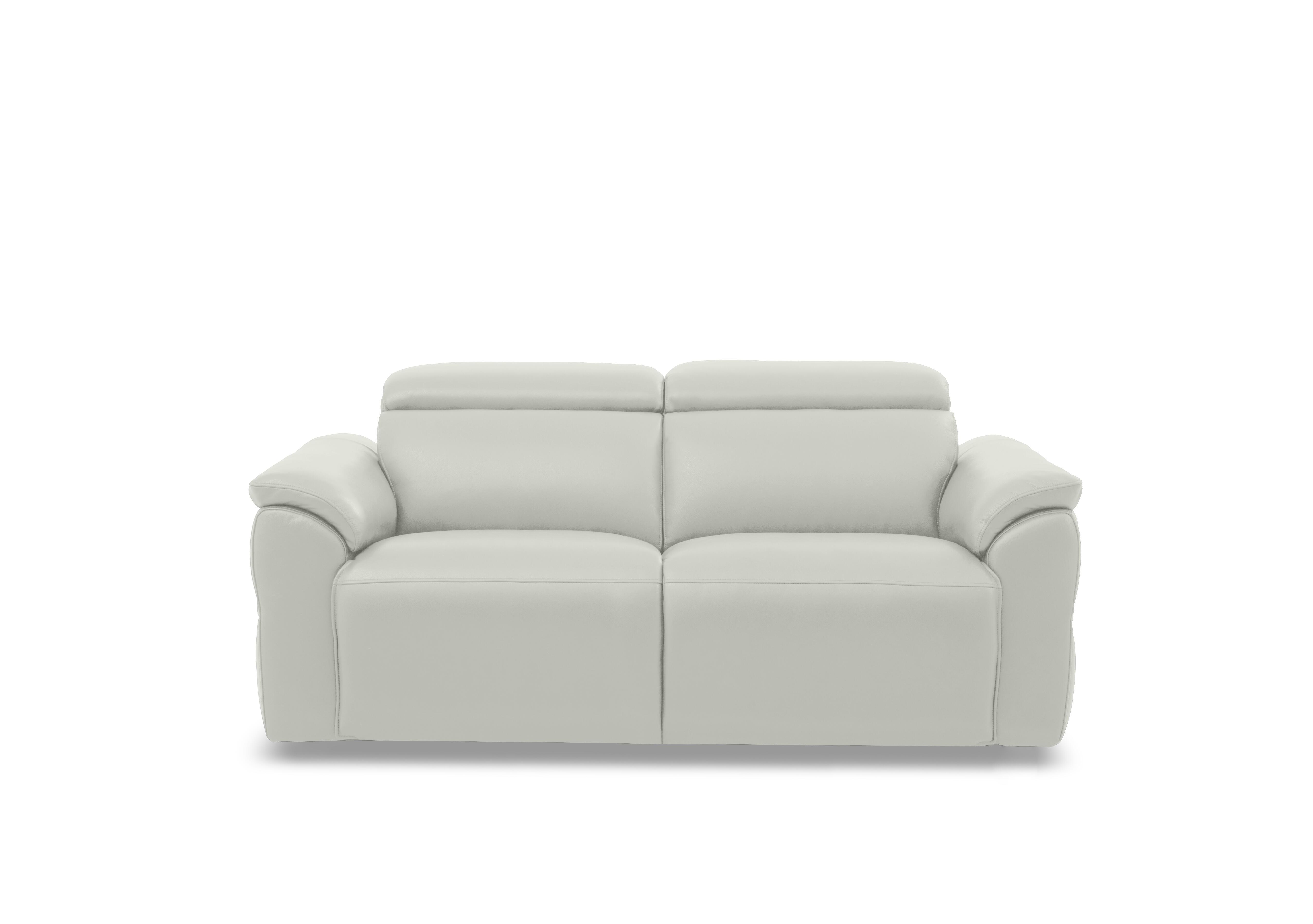 Dolomite 3 Seater Leather Sofa in Oslo Light Grey Cat-40/27 on Furniture Village