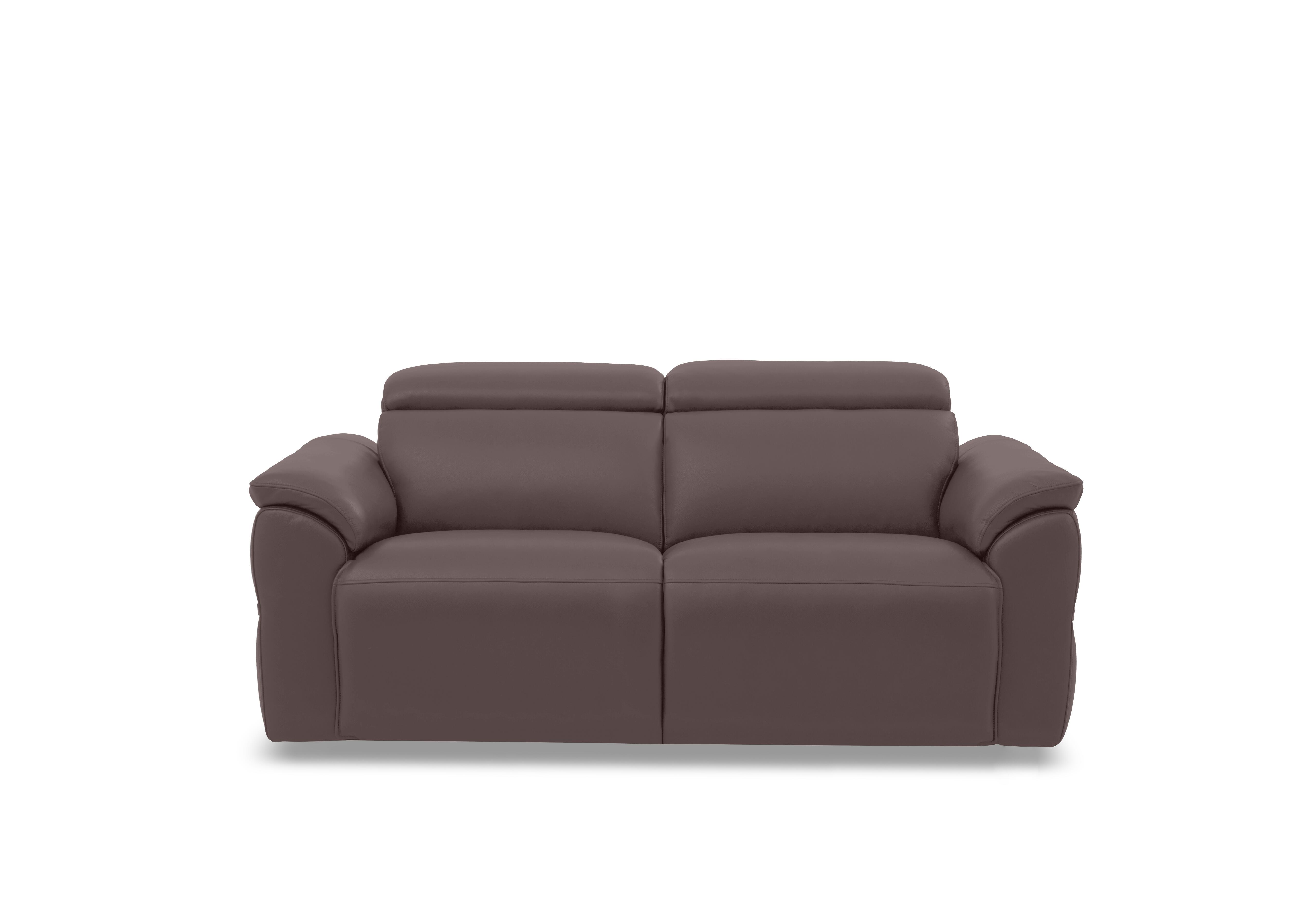 Dolomite 3 Seater Leather Sofa in Oslo Mulberry Cat-40/30 on Furniture Village