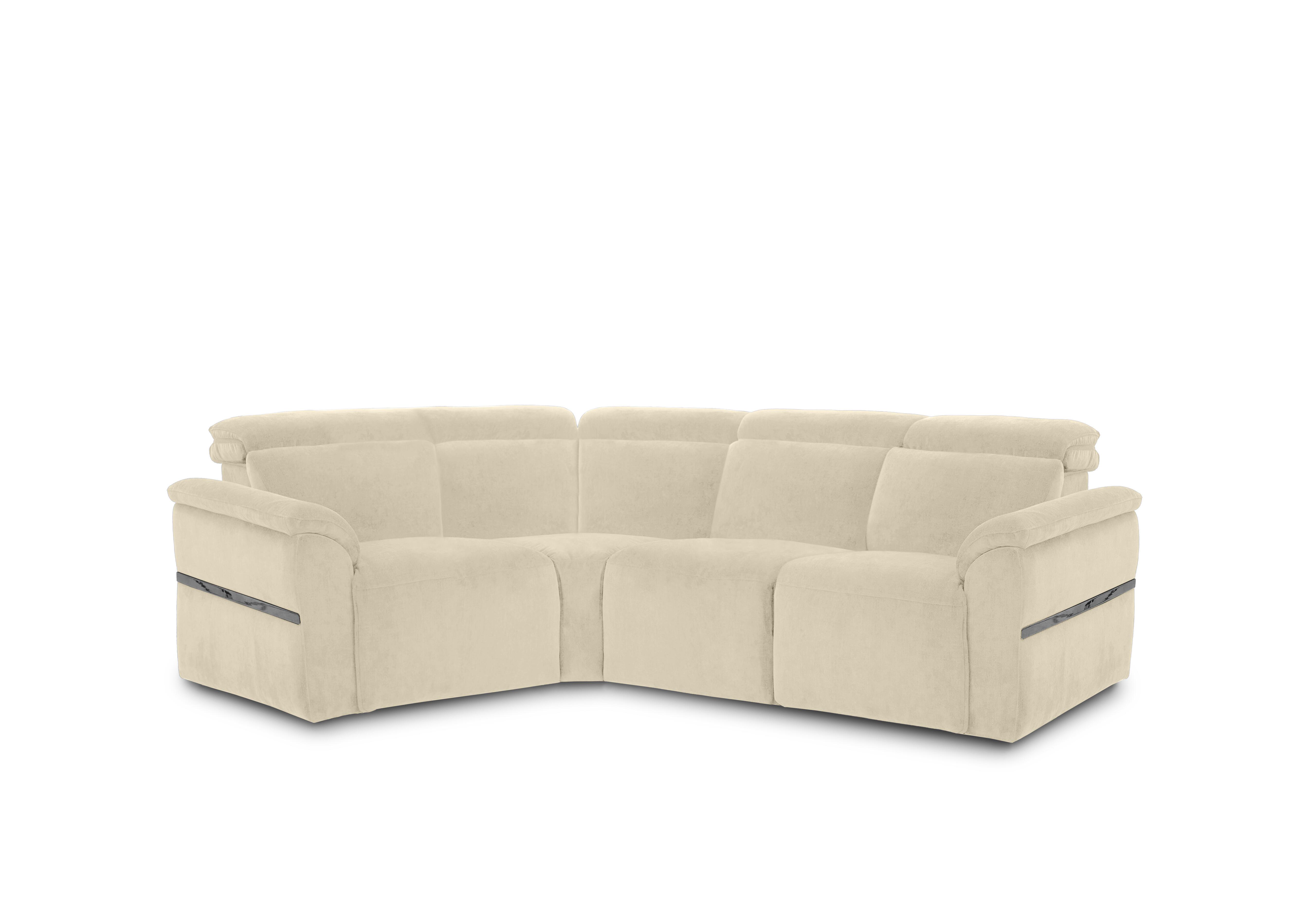Dolomite Small Fabric Corner Sofa in Bella Barley White 43121 on Furniture Village