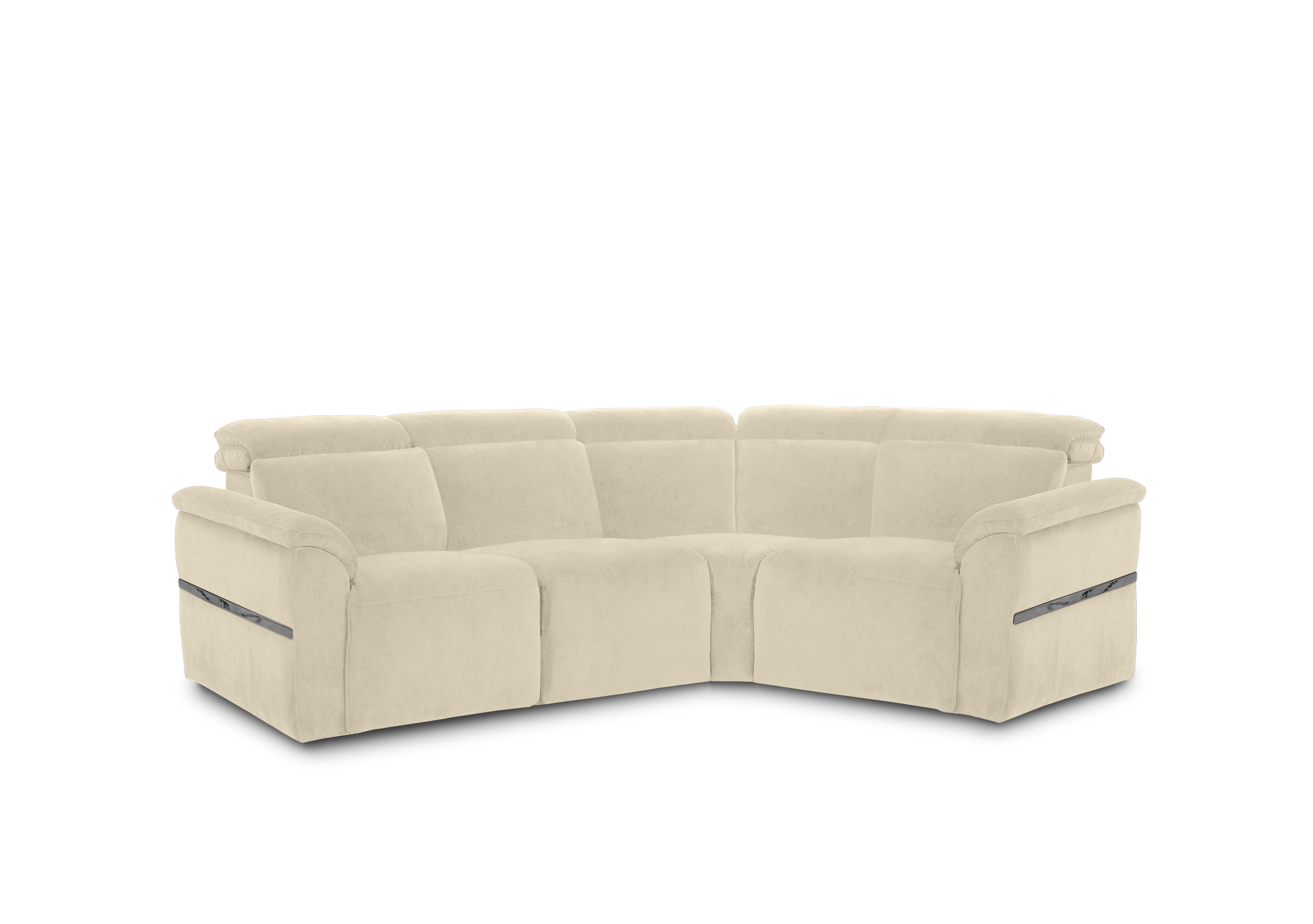 Dolomite Small Fabric Corner Sofa in Bella Barley White 43121 on Furniture Village