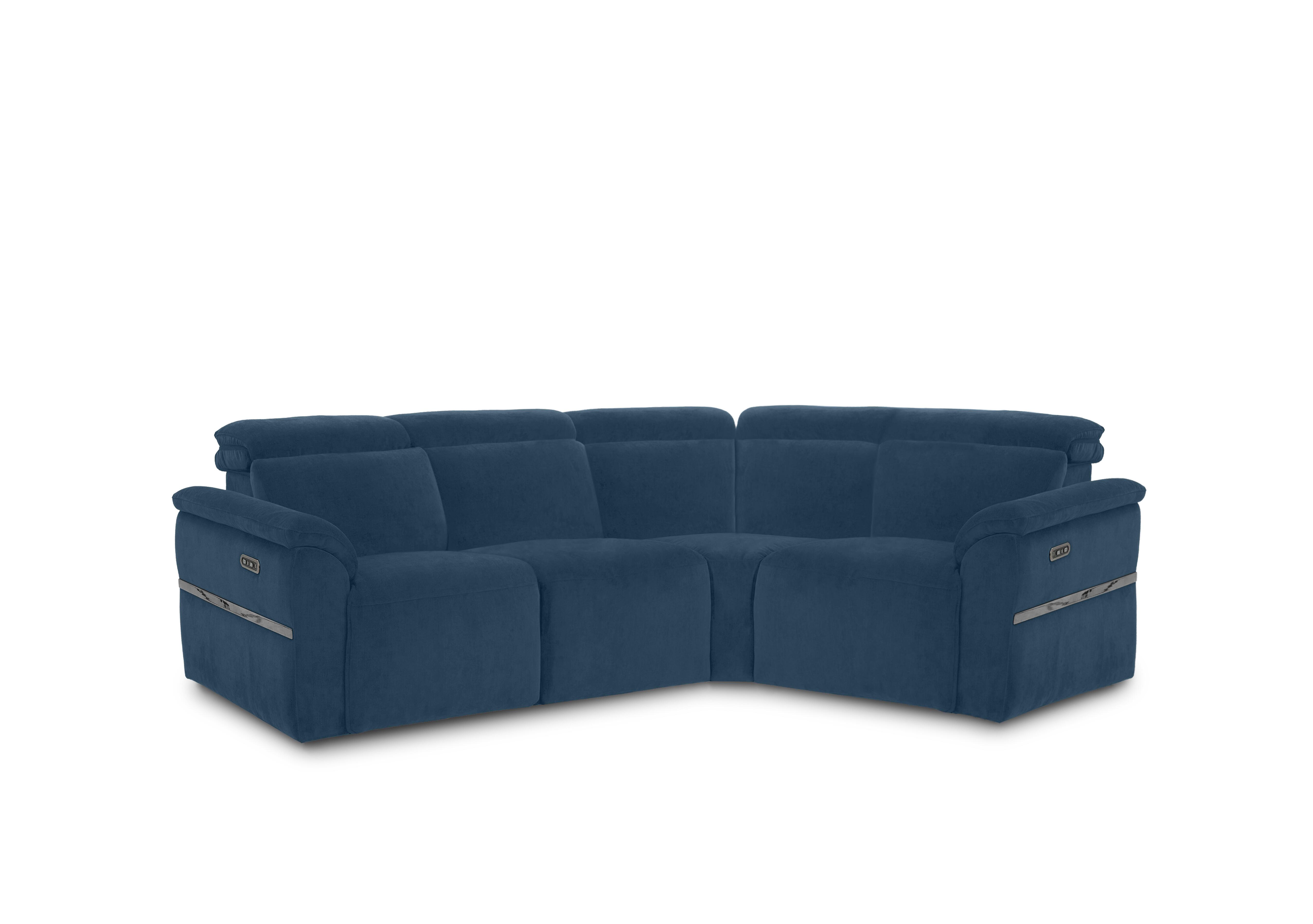 Dolomite Small Fabric Corner Sofa in Bella Navy 43330 on Furniture Village