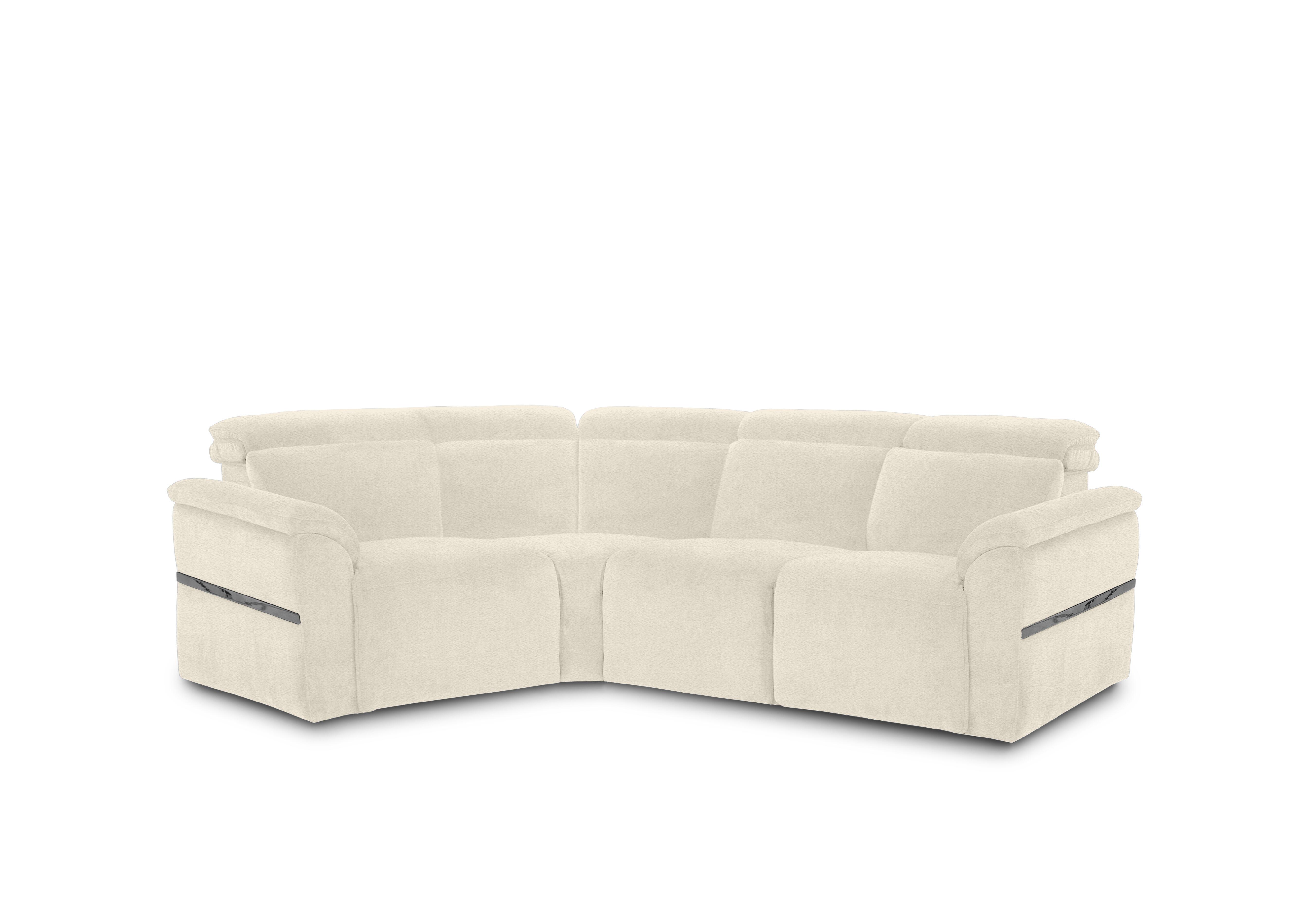 Dolomite Small Fabric Corner Sofa in Hudson Ivory 25102 on Furniture Village
