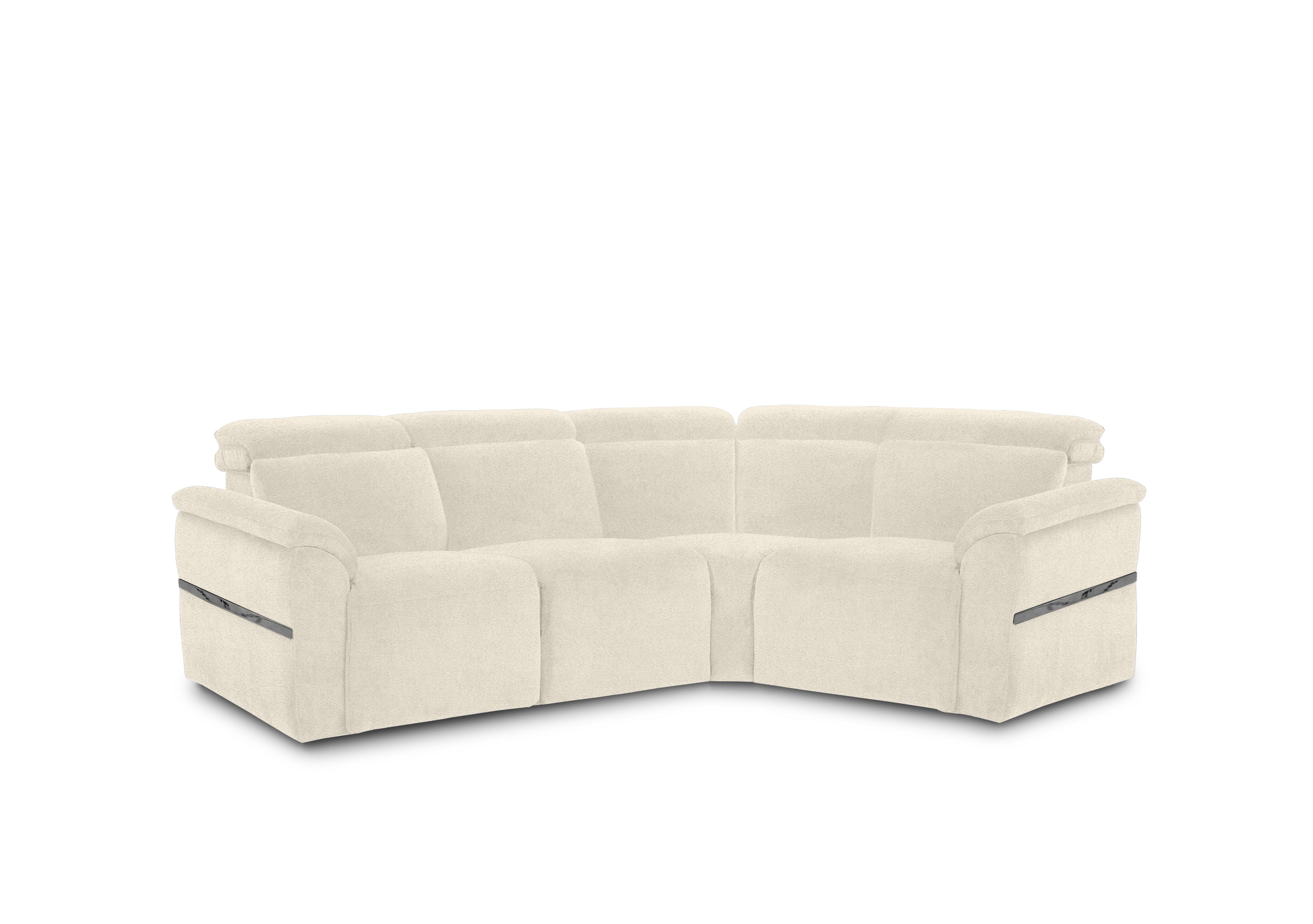 Dolomite Small Fabric Corner Sofa in Hudson Ivory 25102 on Furniture Village