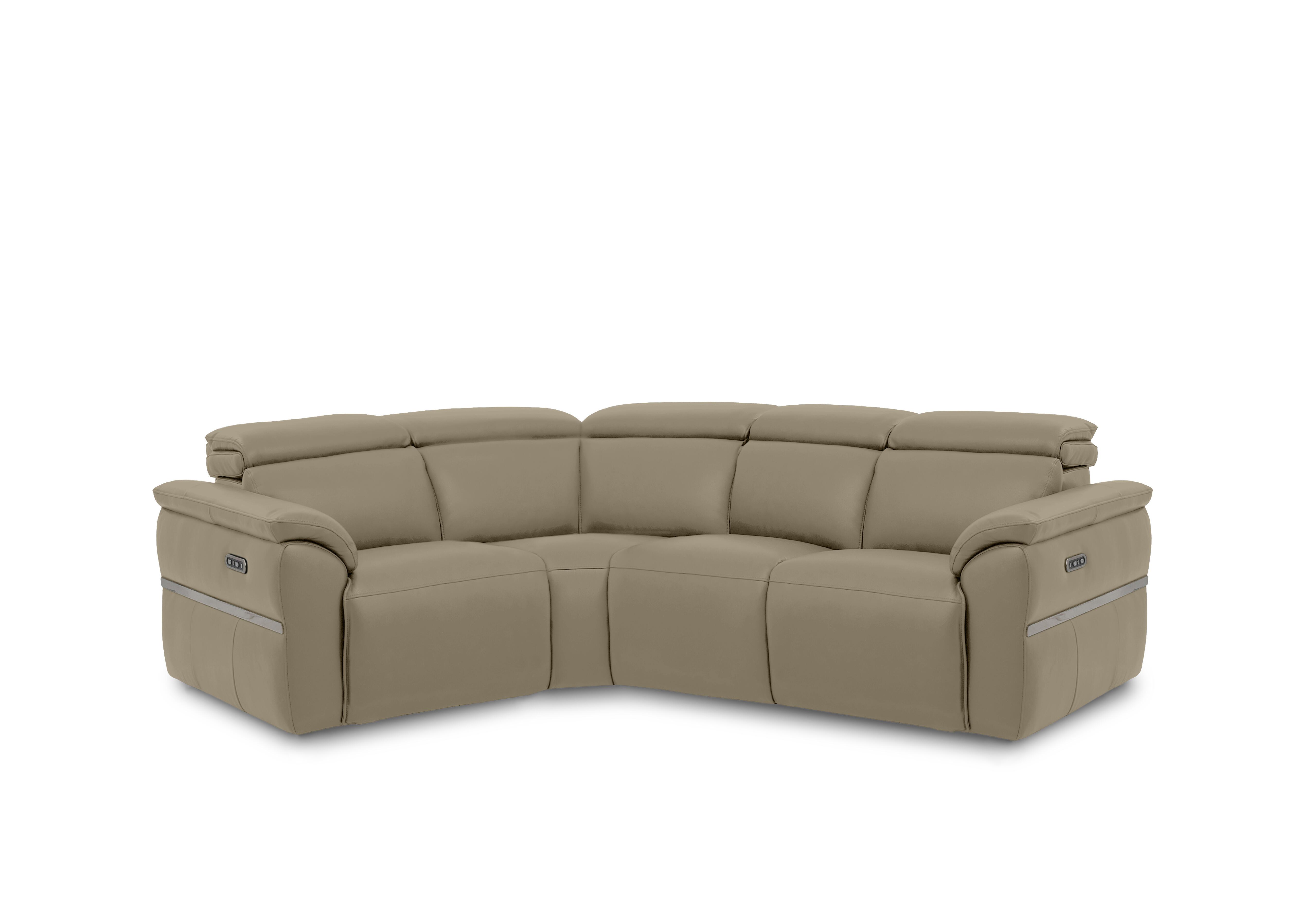 Dolomite Small Leather Corner Sofa in Montana Barley Cat-60/06 on Furniture Village