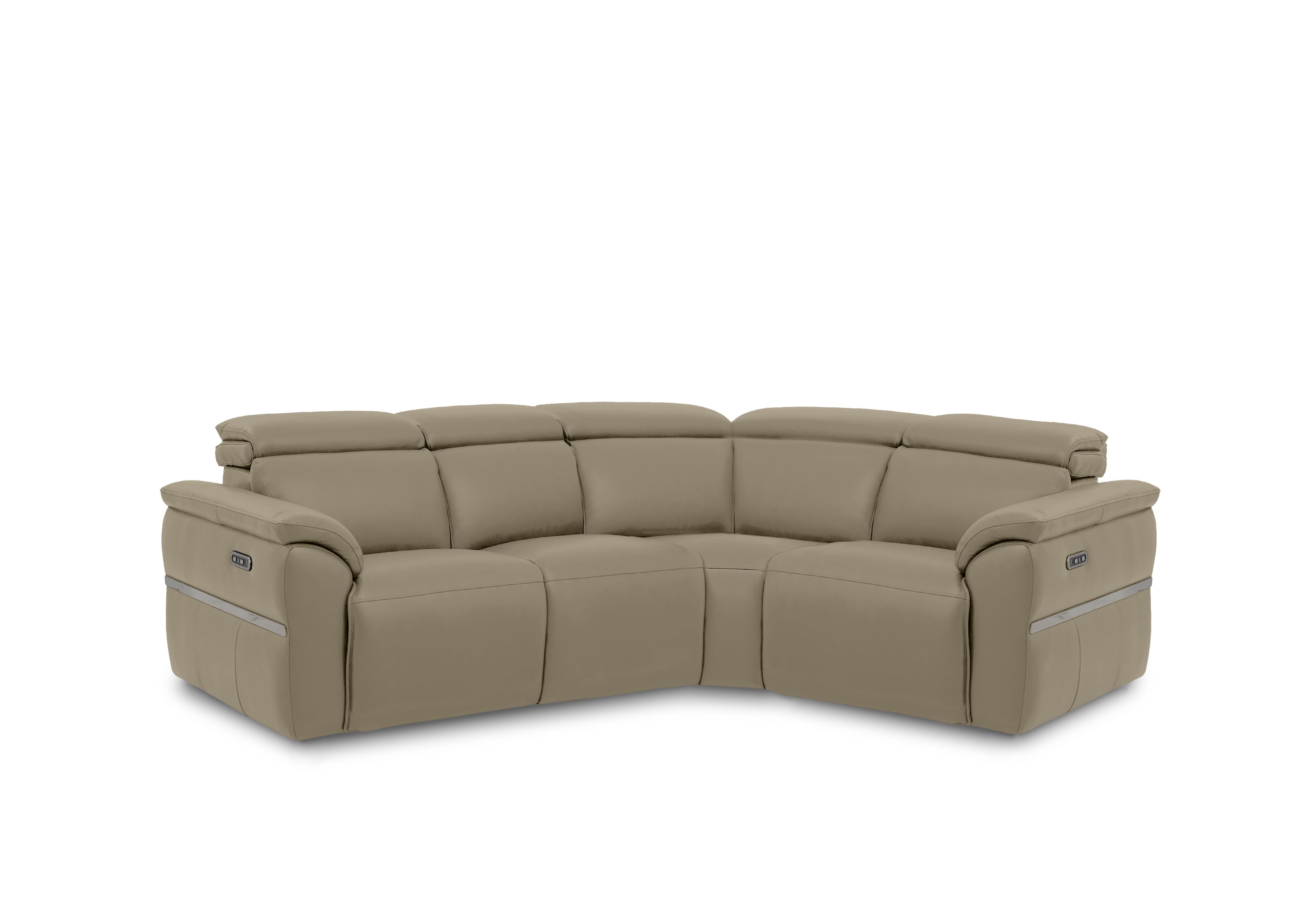 Dolomite Small Leather Corner Sofa in Montana Barley Cat-60/06 on Furniture Village