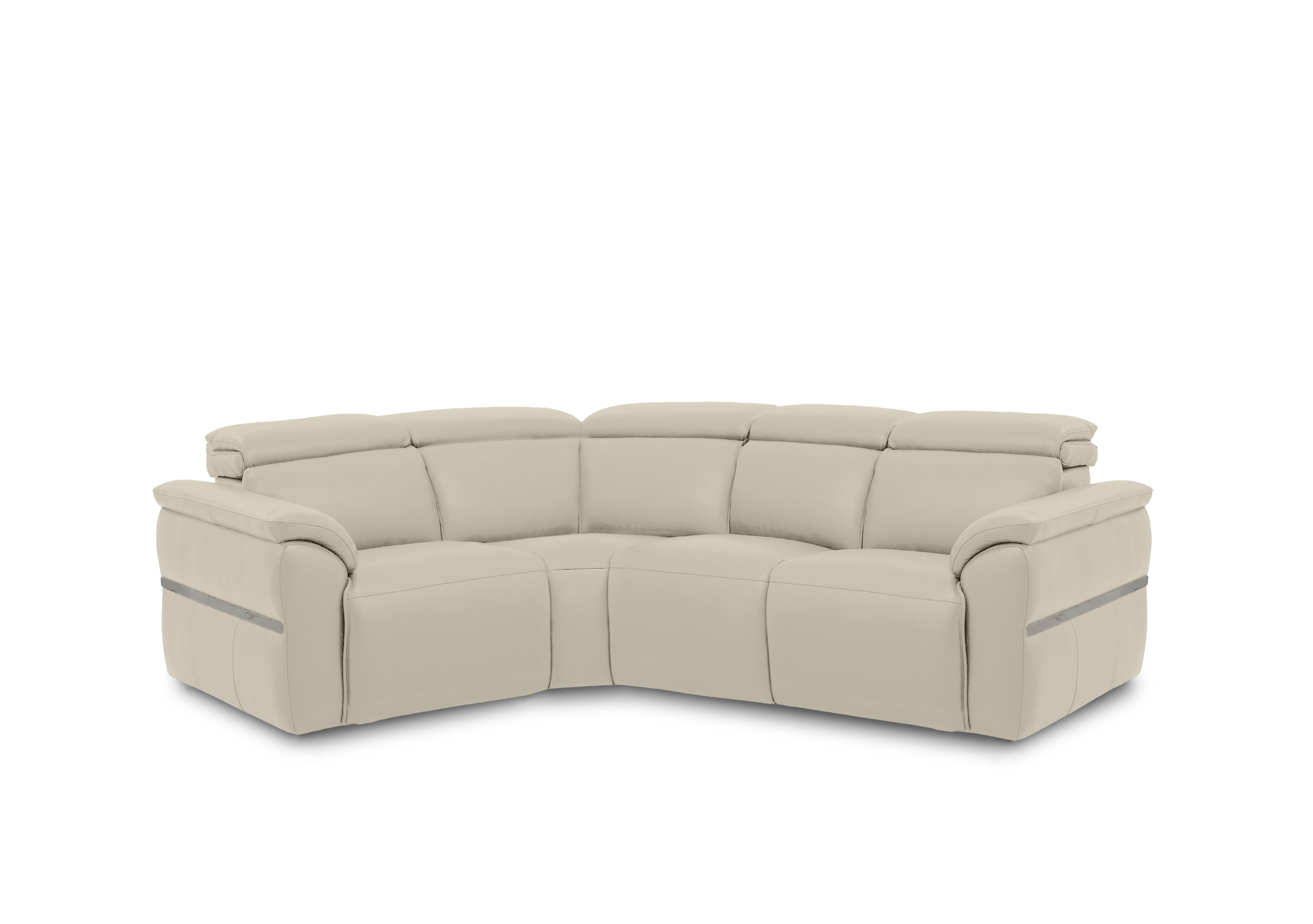 Dolomite Small Leather Corner Sofa in Montana Bone China Cat-60/05 on Furniture Village