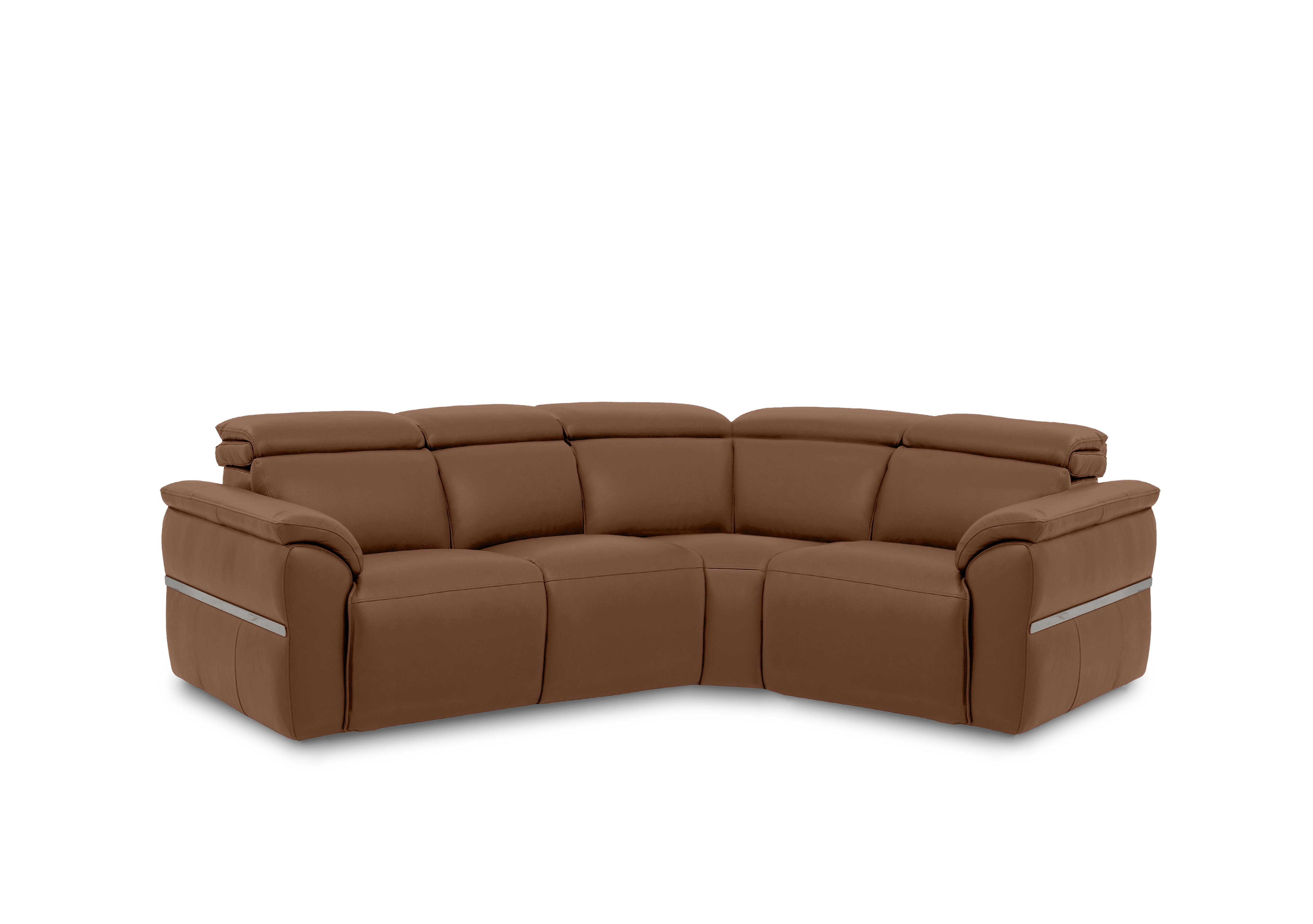 Dolomite Small Leather Corner Sofa in Montana Butterscotch Cat-60/07 on Furniture Village