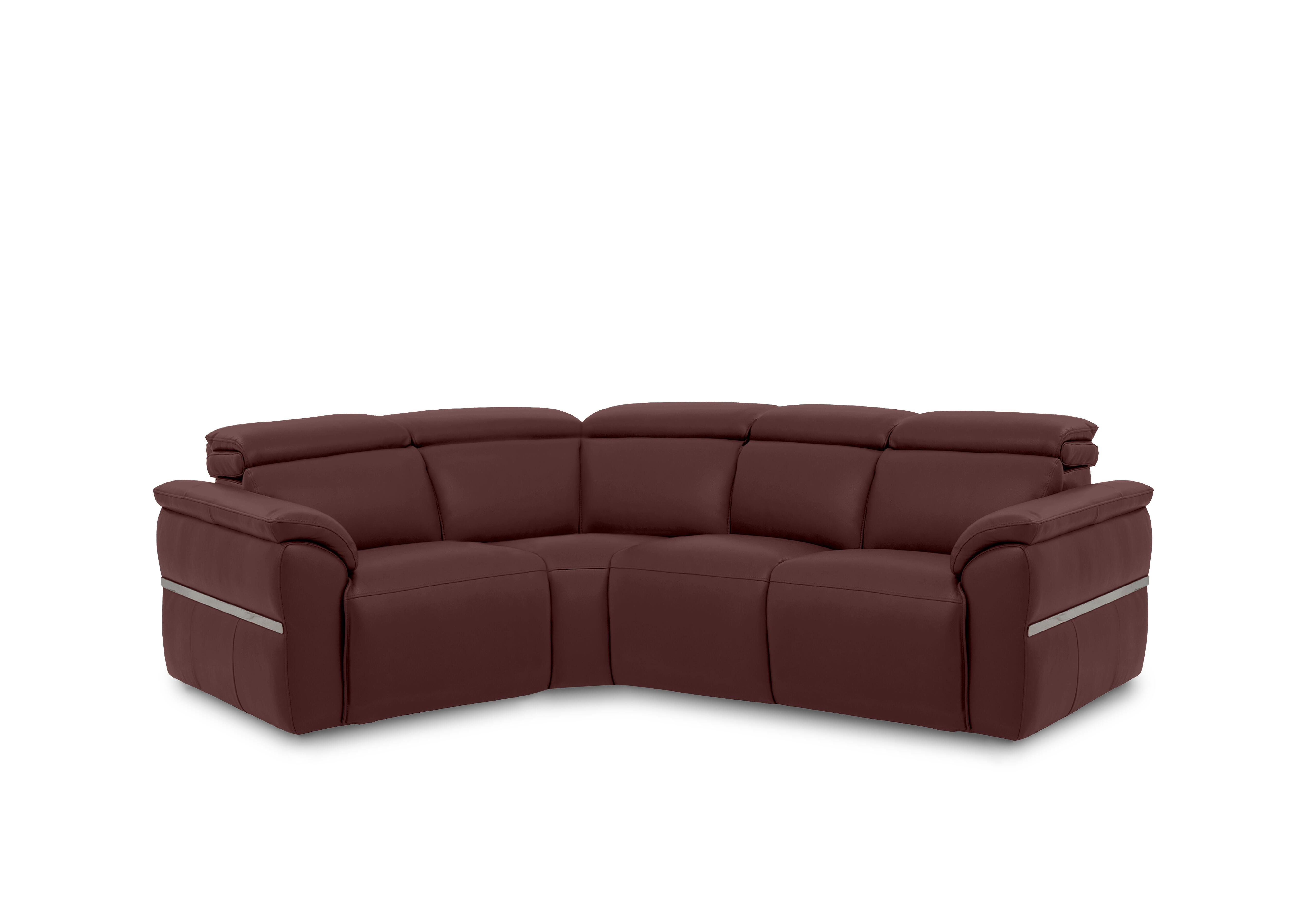 Dolomite Small Leather Corner Sofa in Montana Ruby Cat-60/15 on Furniture Village
