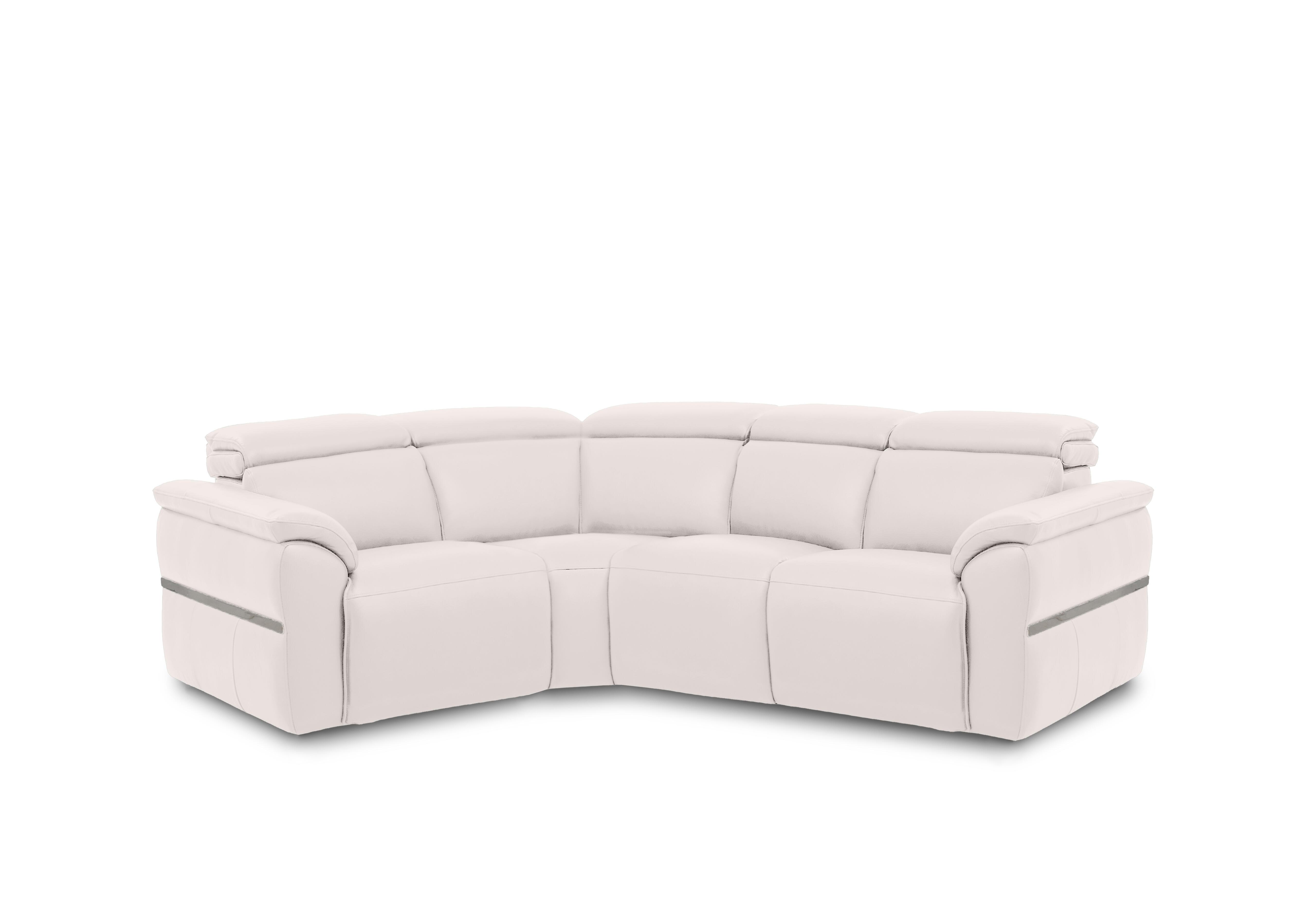 Dolomite Small Leather Corner Sofa in Oslo Cotton Cat-40/13 on Furniture Village