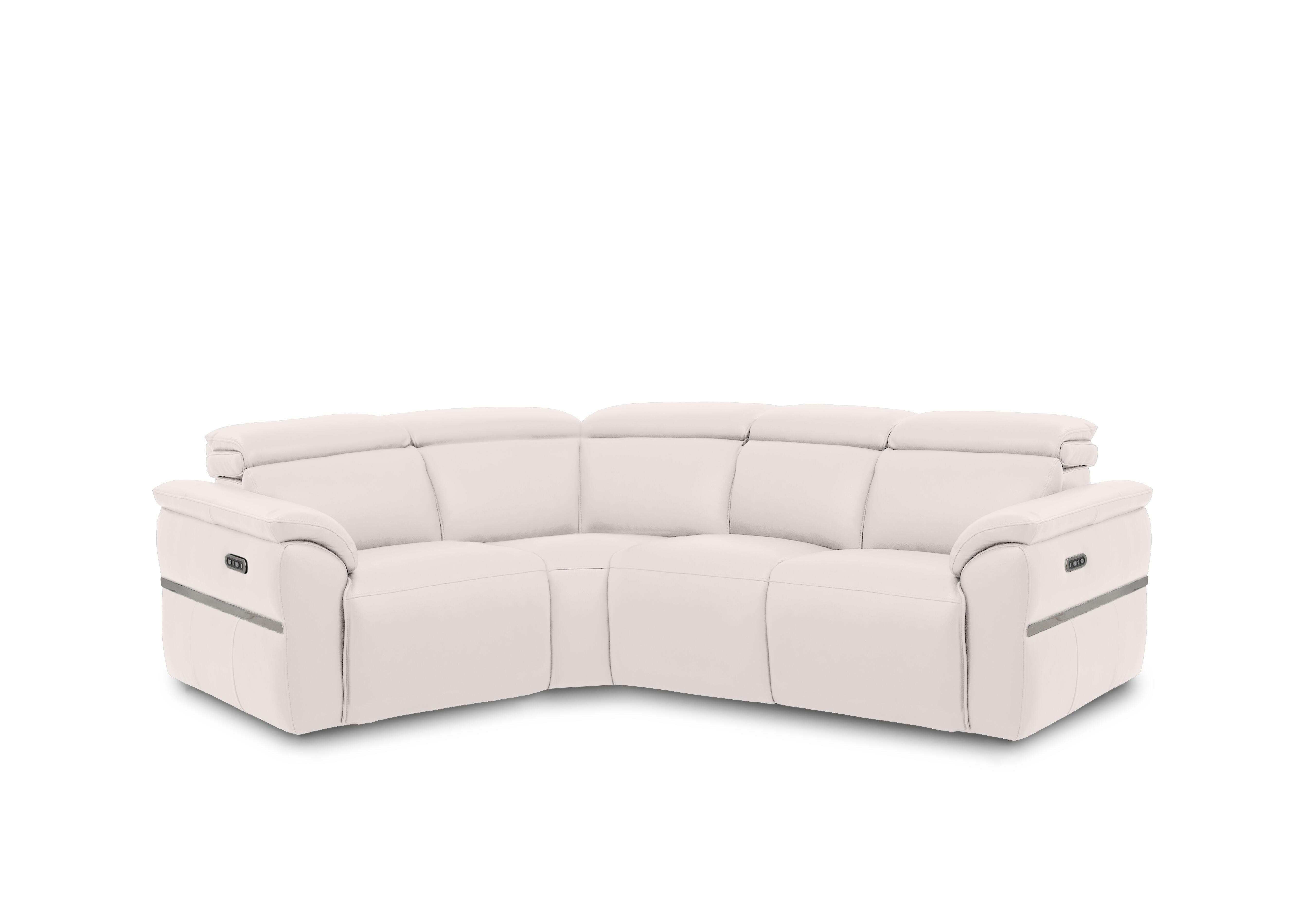 Dolomite Small Leather Corner Sofa in Oslo Cotton Cat-40/13 on Furniture Village
