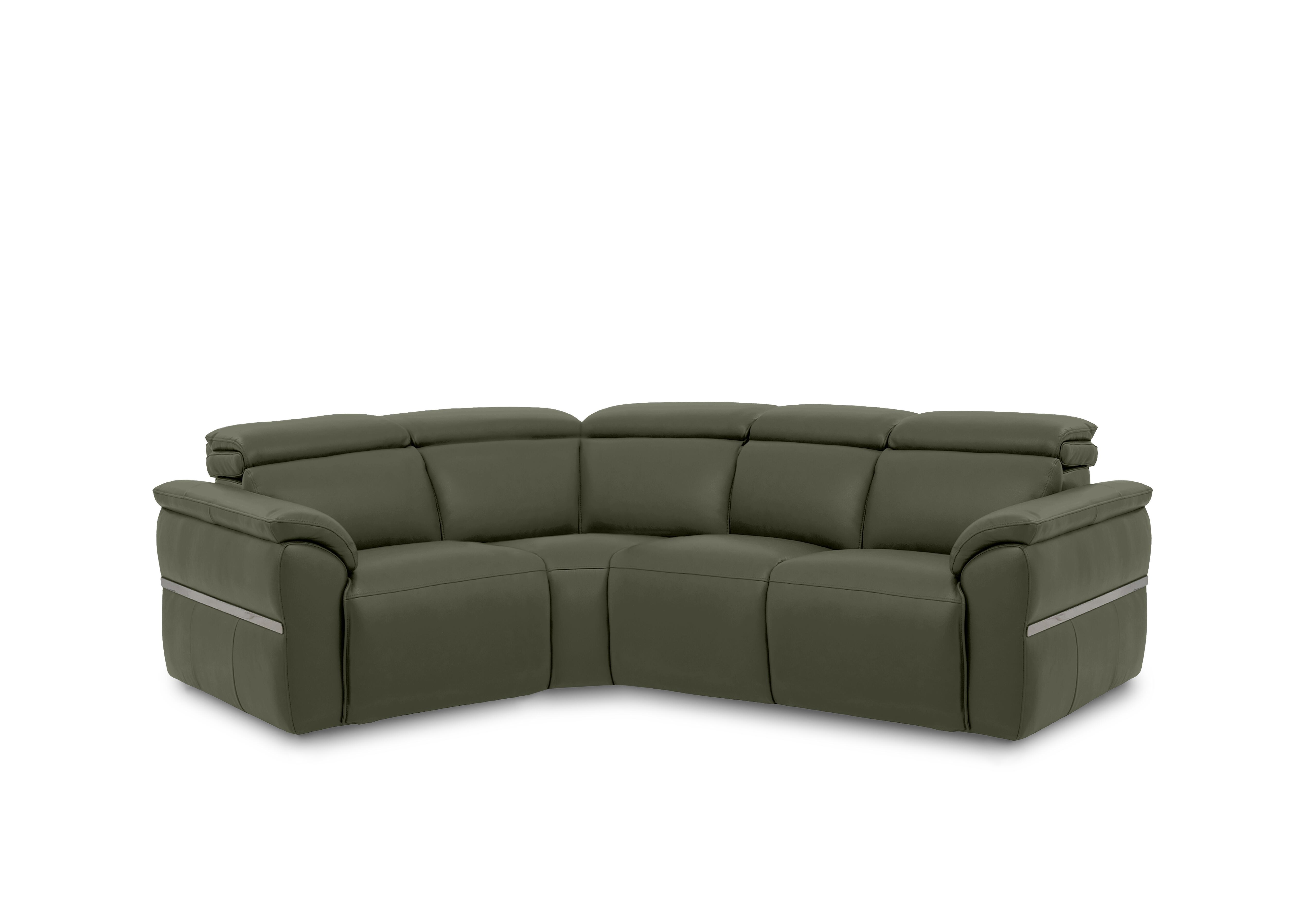 Dolomite Small Leather Corner Sofa in Oslo Pine Cat-40/10 on Furniture Village