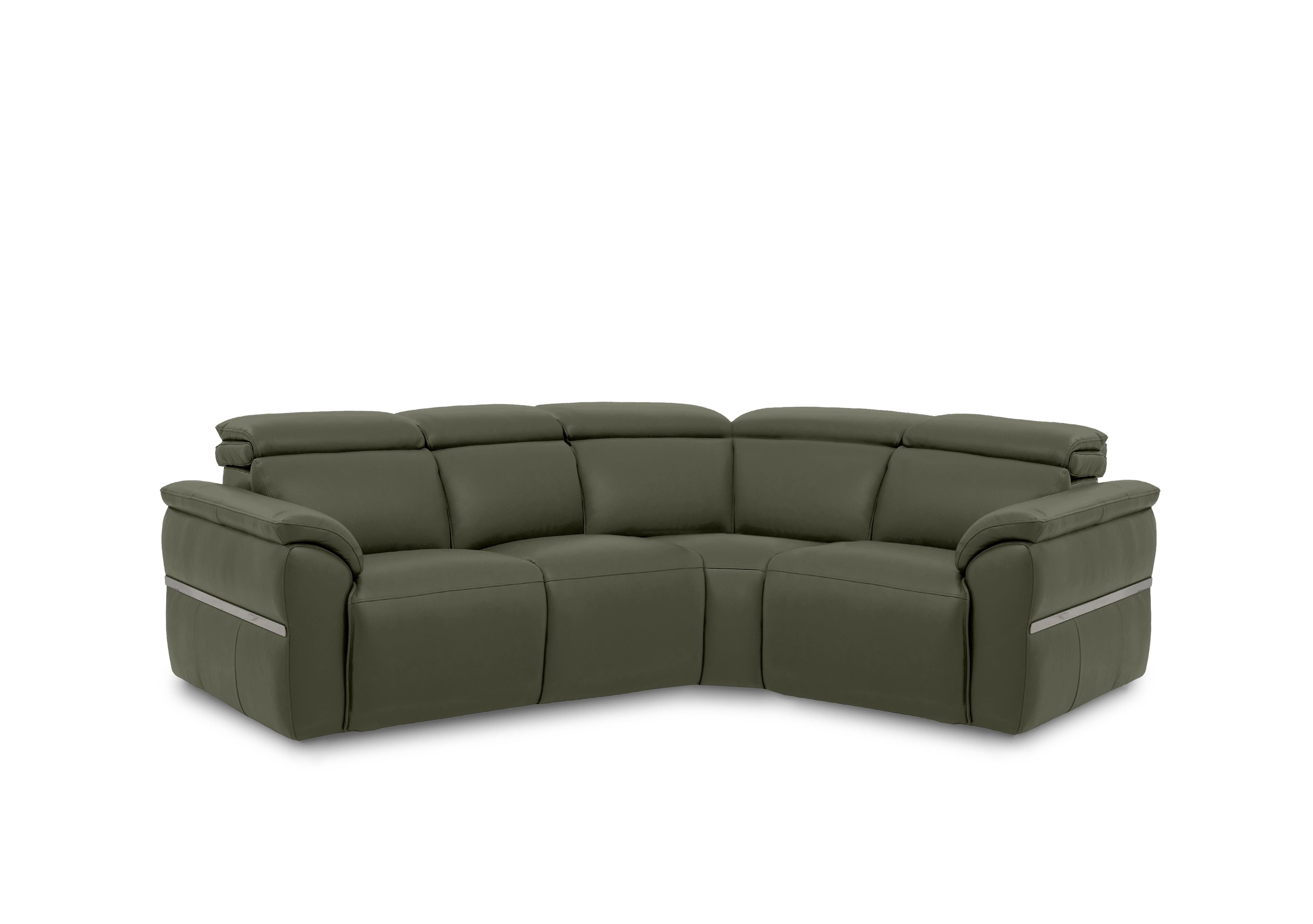 Dolomite Small Leather Corner Sofa in Oslo Pine Cat-40/10 on Furniture Village