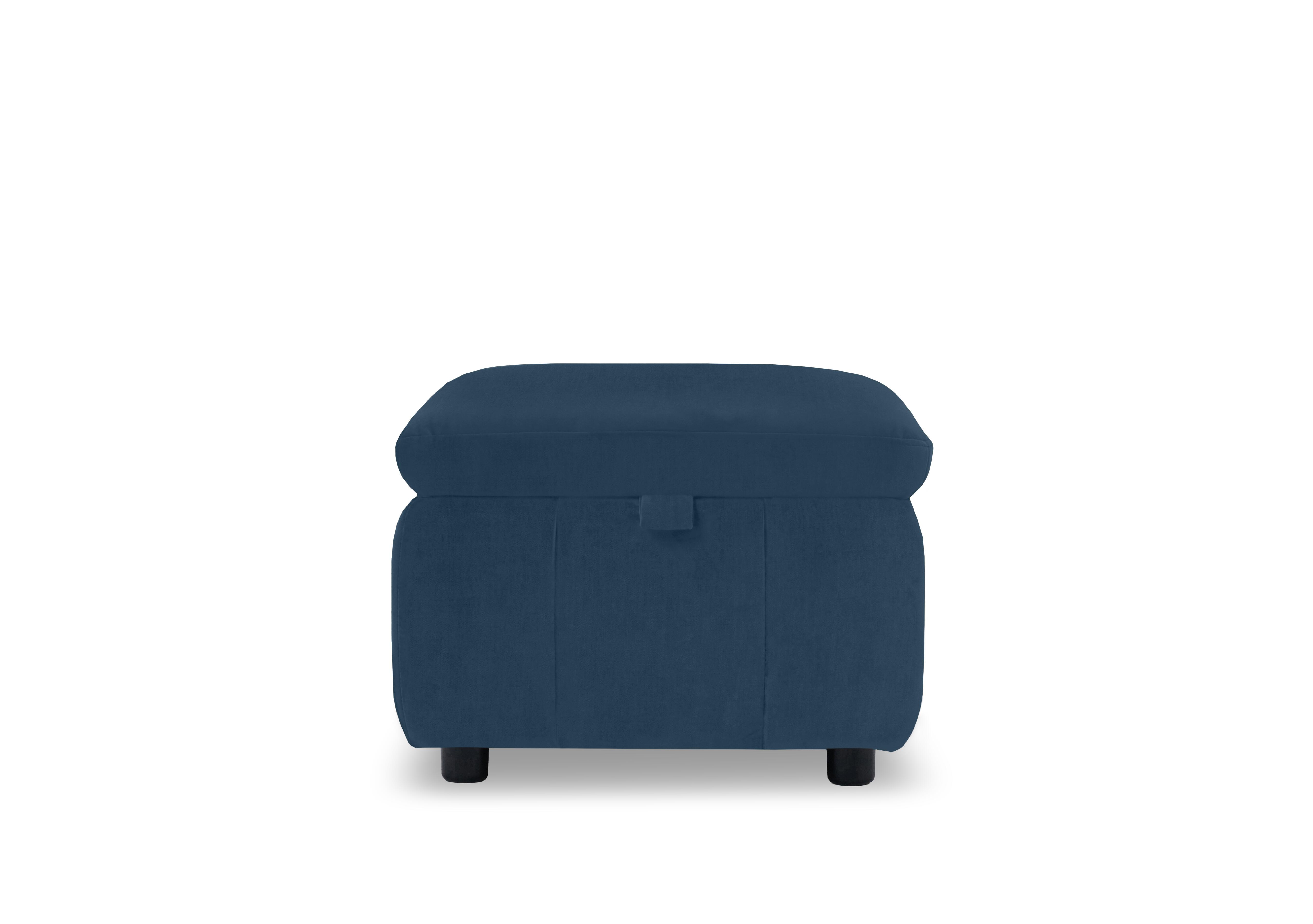 Dolomite Fabric Storage Footstool in Bella Navy 43330 on Furniture Village