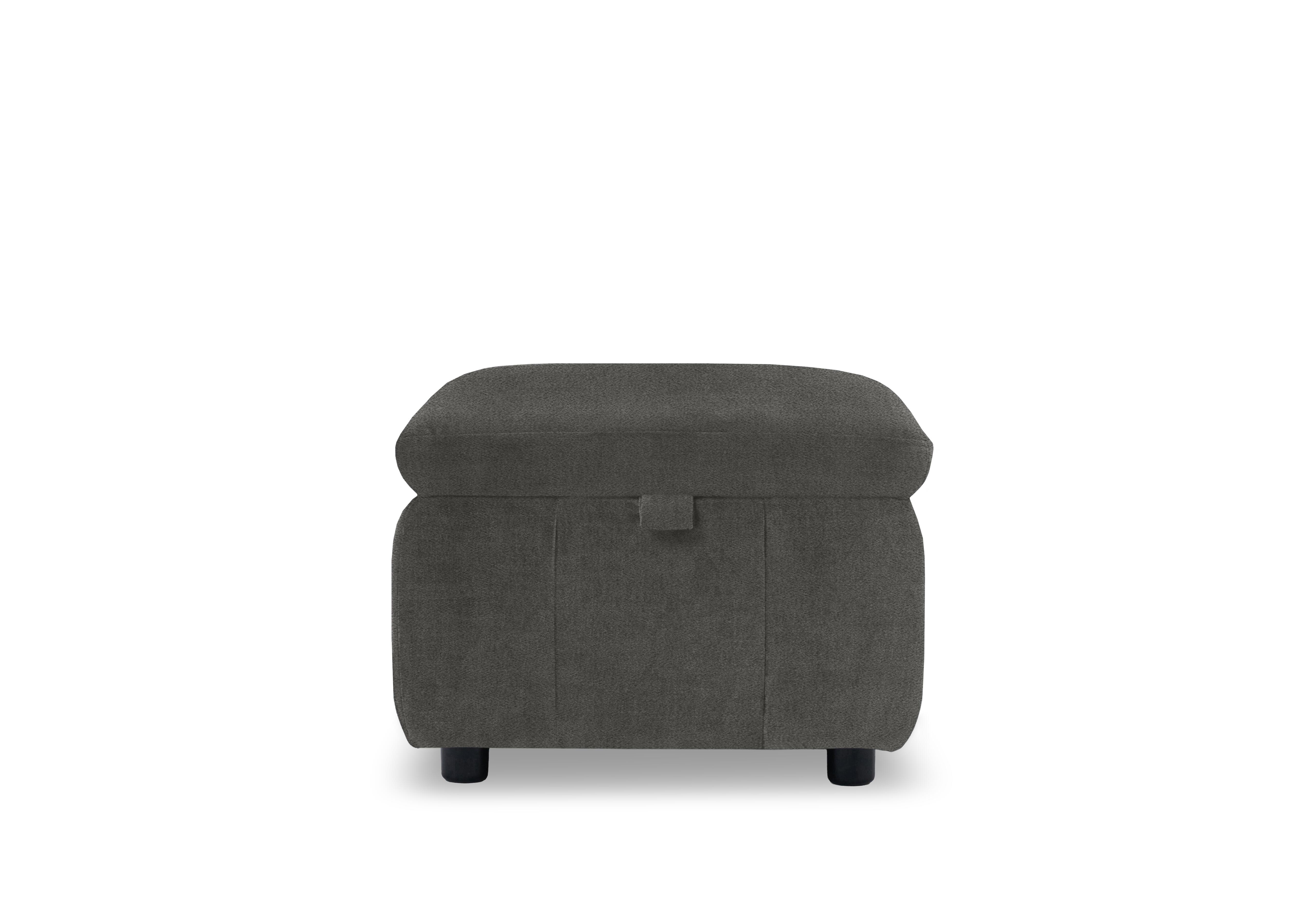Dolomite Fabric Storage Footstool in Hudson Charcoal 25460 on Furniture Village