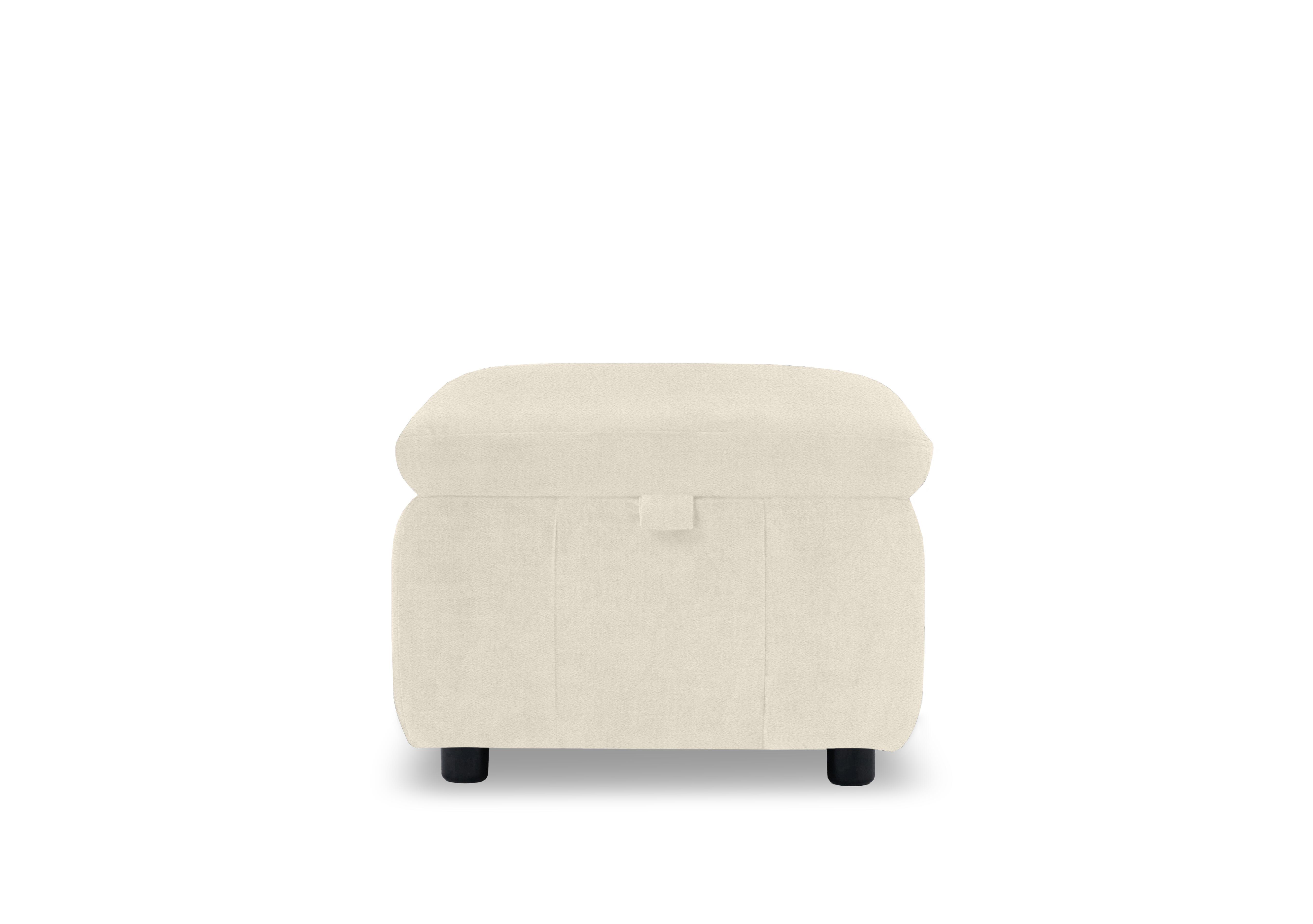 Dolomite Fabric Storage Footstool in Hudson Ivory 25102 on Furniture Village