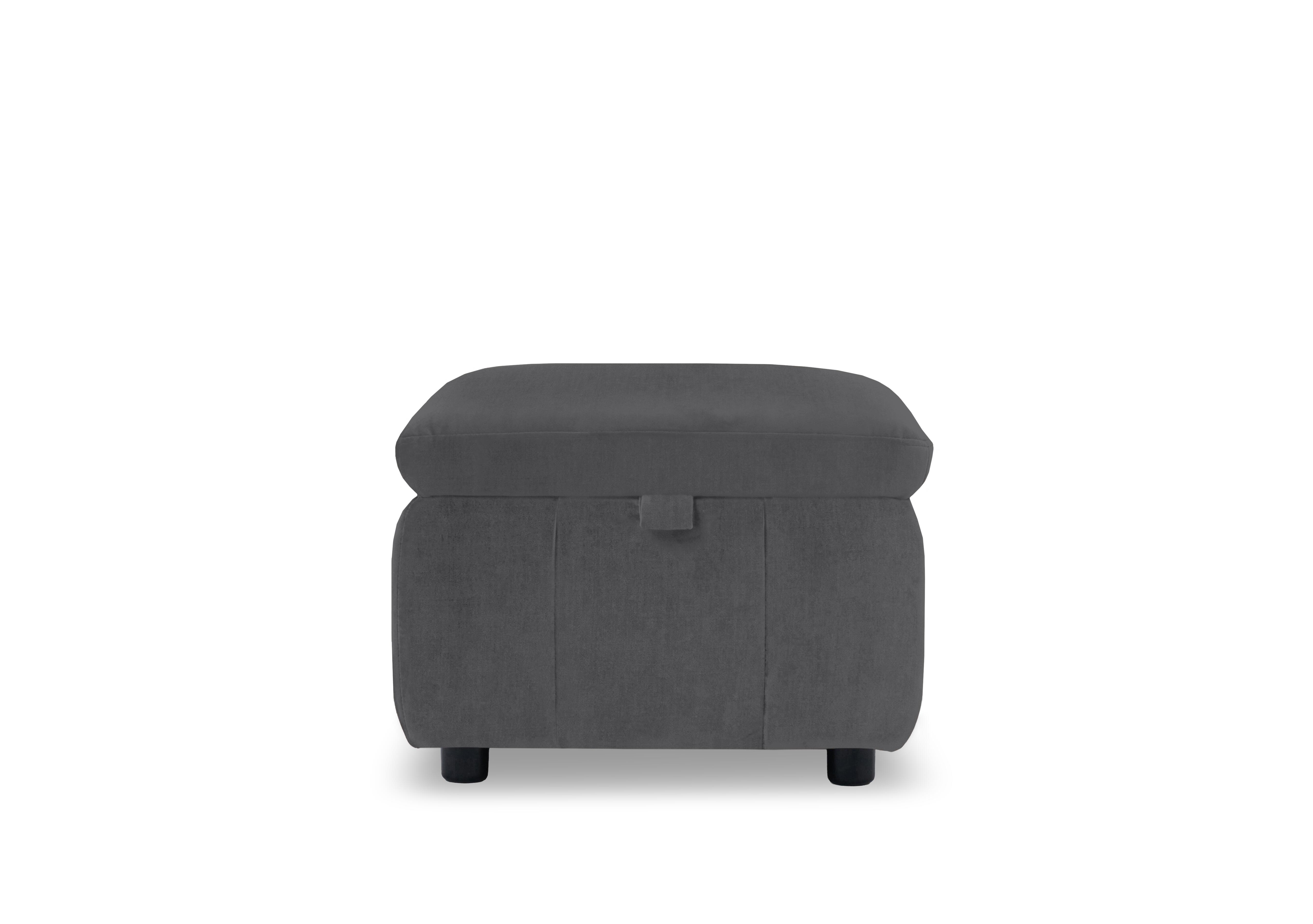 Dolomite Fabric Storage Footstool in Manhattan Charcoal 58003 on Furniture Village