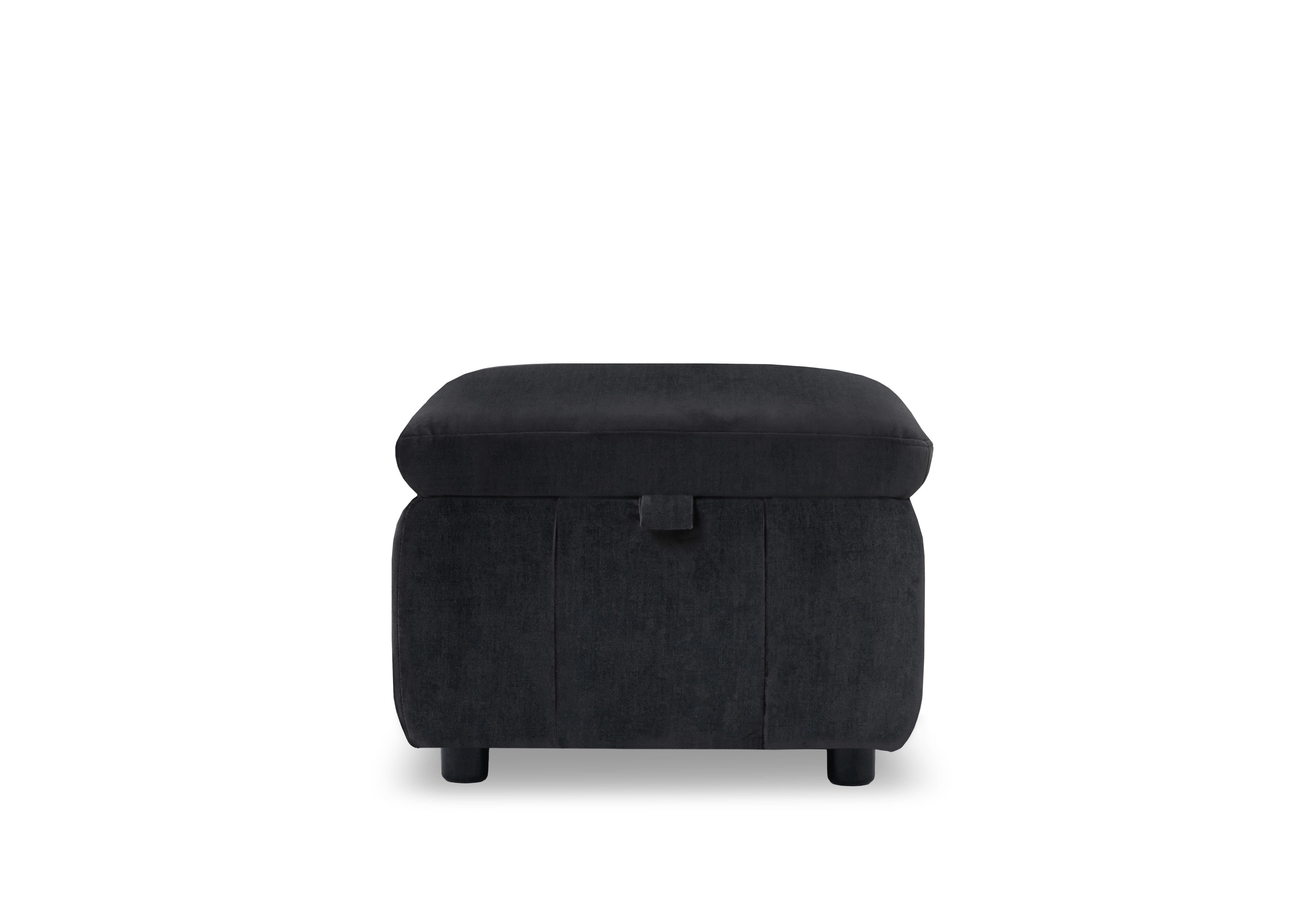 Dolomite Fabric Storage Footstool in Manhattan Indigo 58009 on Furniture Village