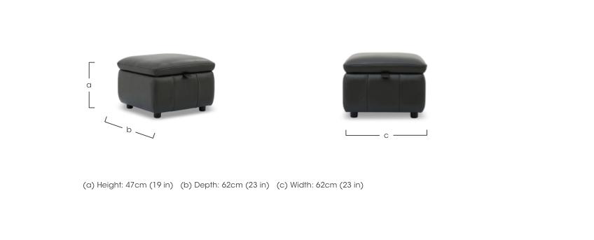 Dolomite Leather Storage Footstool in  on Furniture Village
